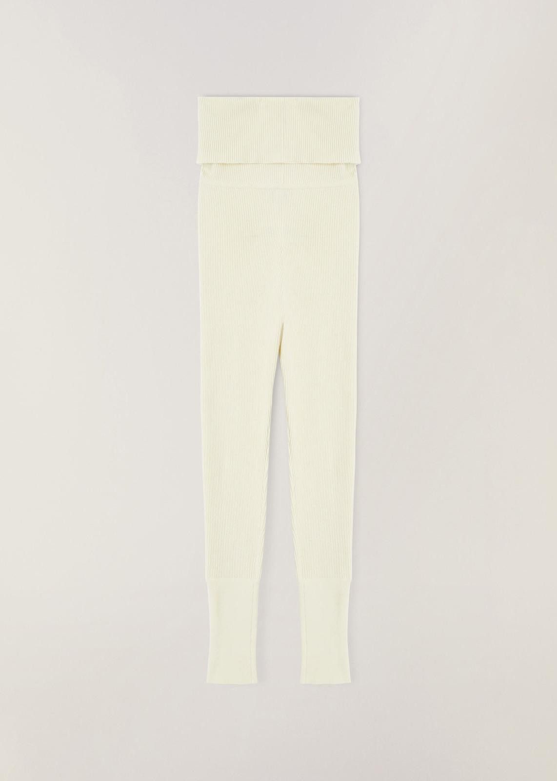 Loro Piana o1srvl11e0125 Diavolezza Virgin Wool Leggings in White Size 27" / US 4 / IT 40 - 2 Thumbnail