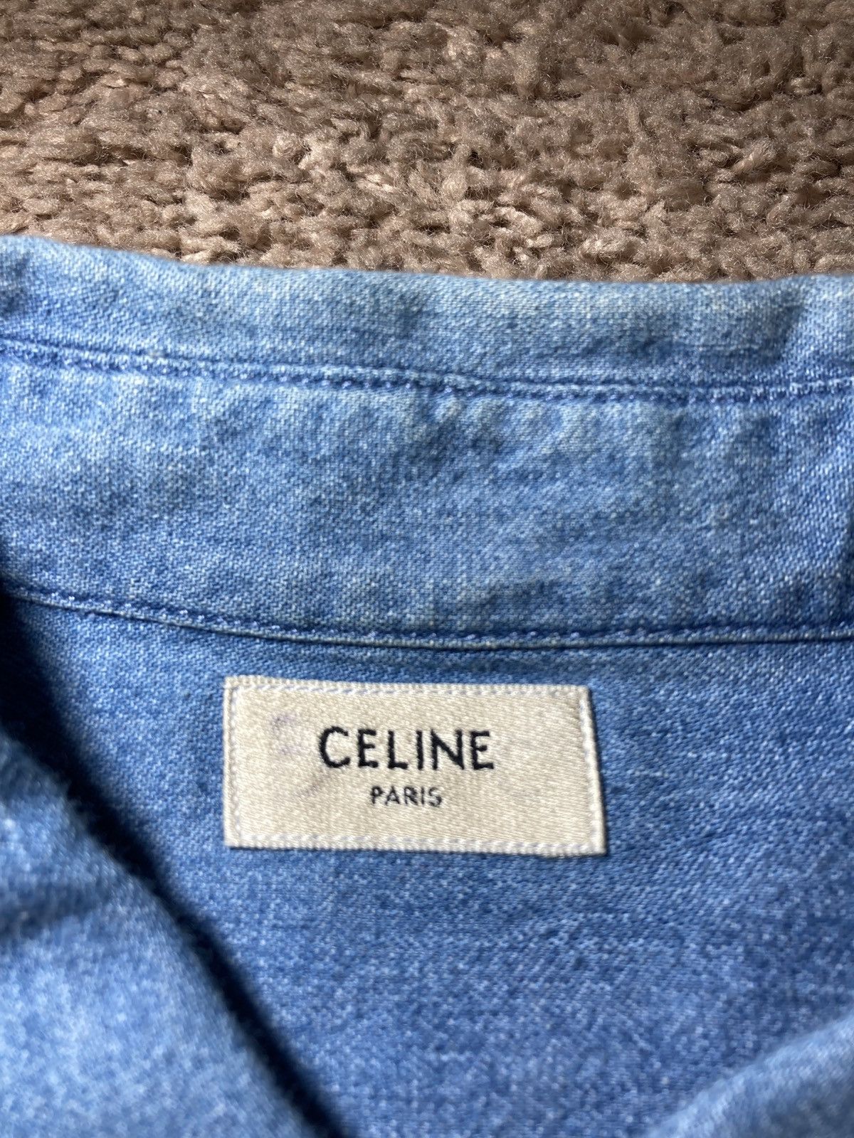Celine SS21 Celine Horse Carriage Denim Western Logo 2021 Hedi Size US S / EU 44-46 / 1 - 3 Thumbnail