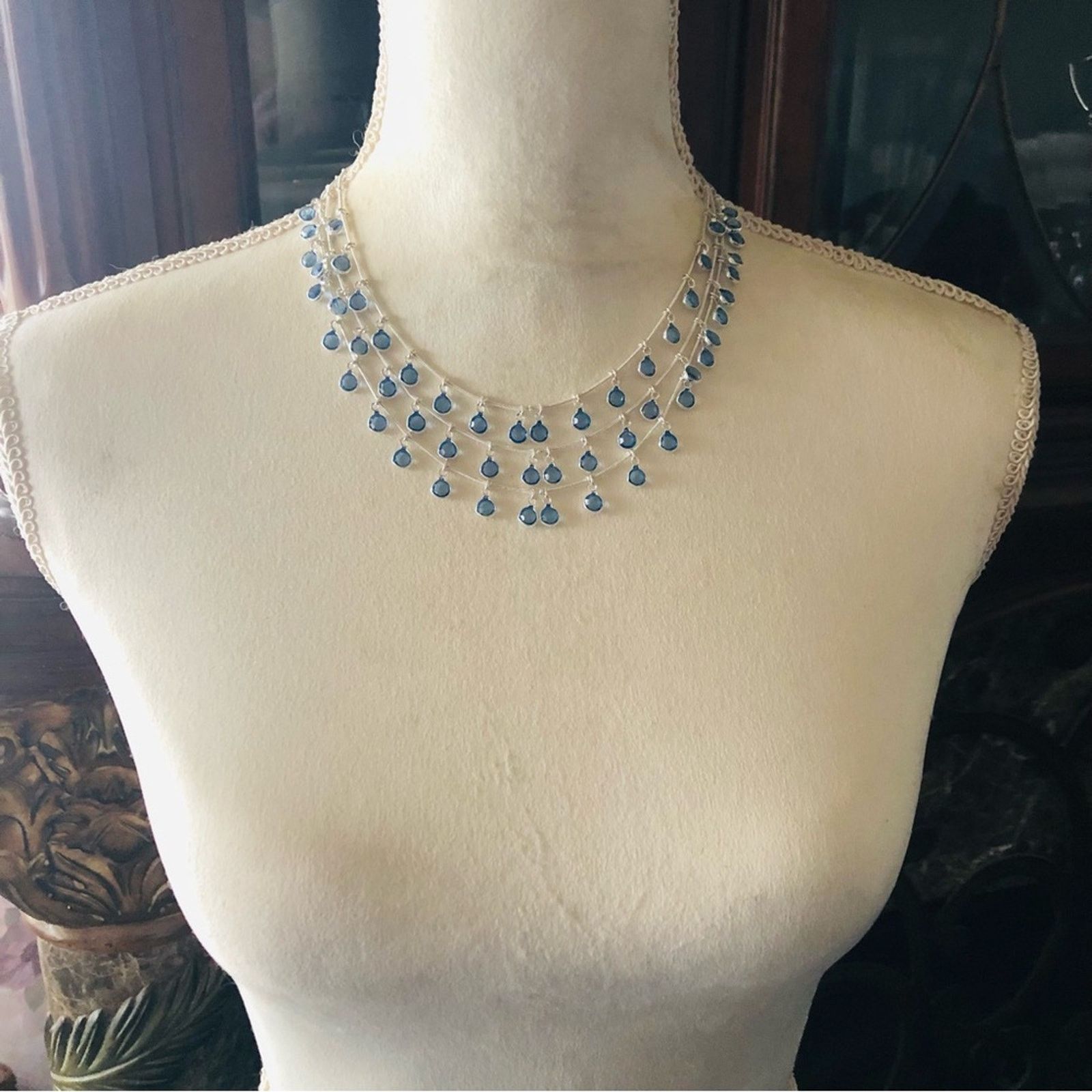 Anne Klein Vintage Anne Klein lion triple strand blue crystal necklace Size ONE SIZE - 5 Thumbnail
