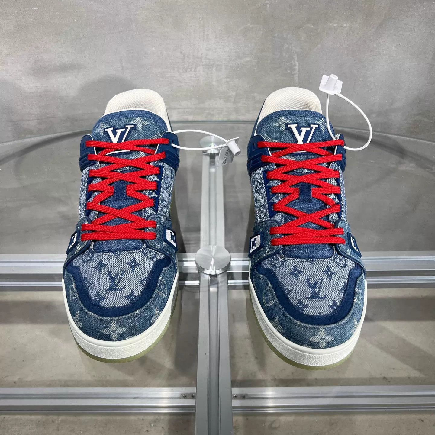 Louis Vuitton LV Trainer China Exclusive Blue Denim UK8.5/42.5 Size US 9.5 / EU 42-43 - 1 Thumbnail