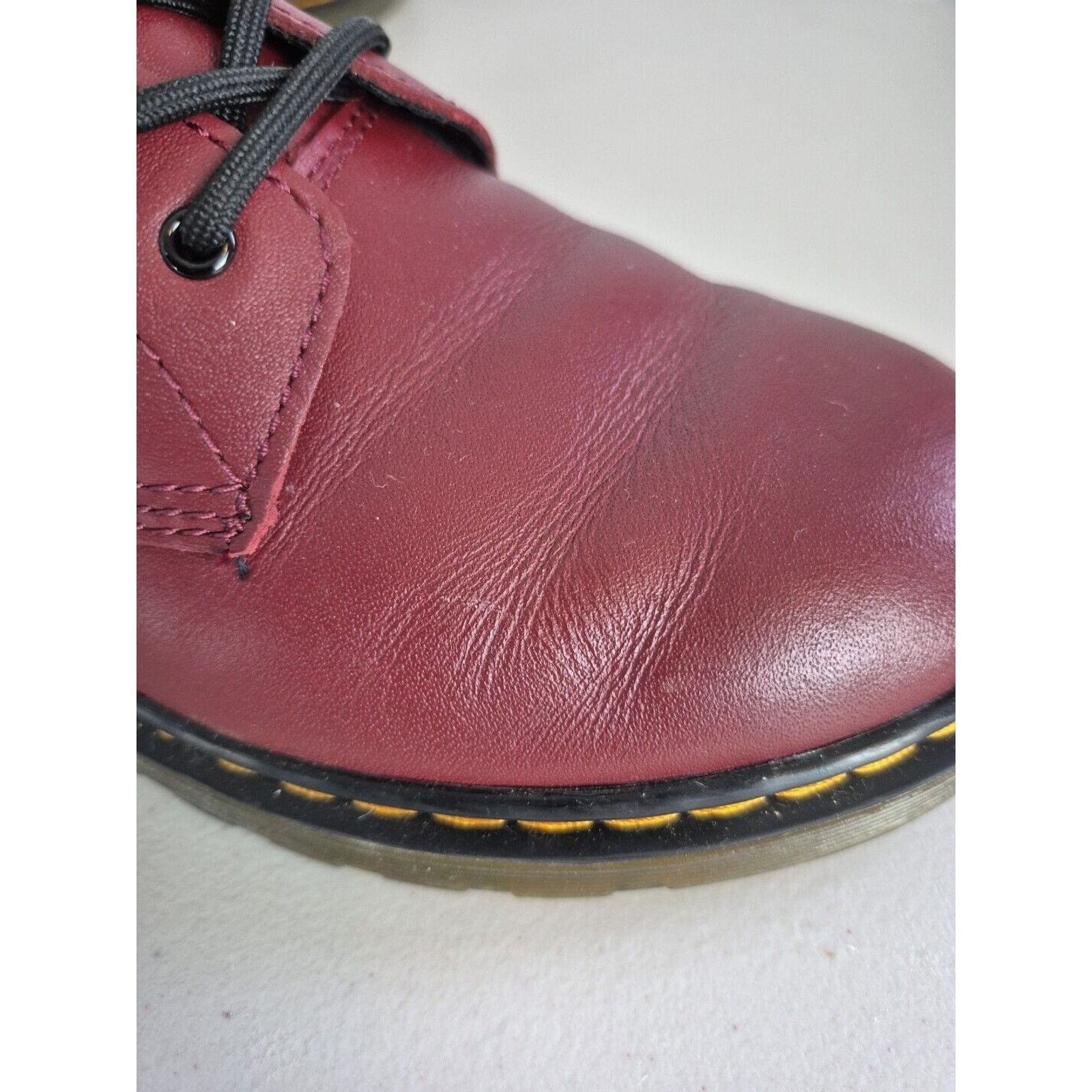 Dr. Martens Dr. Martens 1460 Y Combat Boots Womens US 7 Cherry Red Size US 7 / IT 37 - 6 Thumbnail