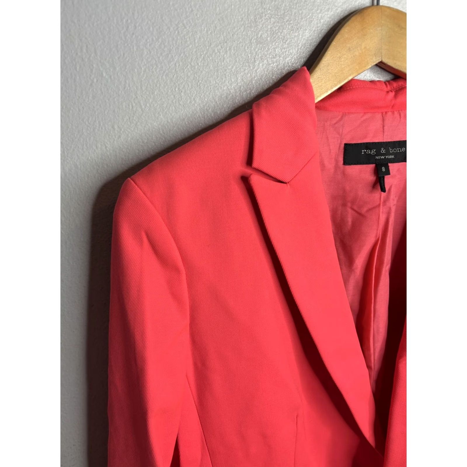 Rag & Bone Rag & bone Blazer Womens 8 Coral Pink Tailored Suit Jacket Portugal Work Shirt Bottons Notch Size M / US 6-8 / IT 42-44 - 2 Thumbnail