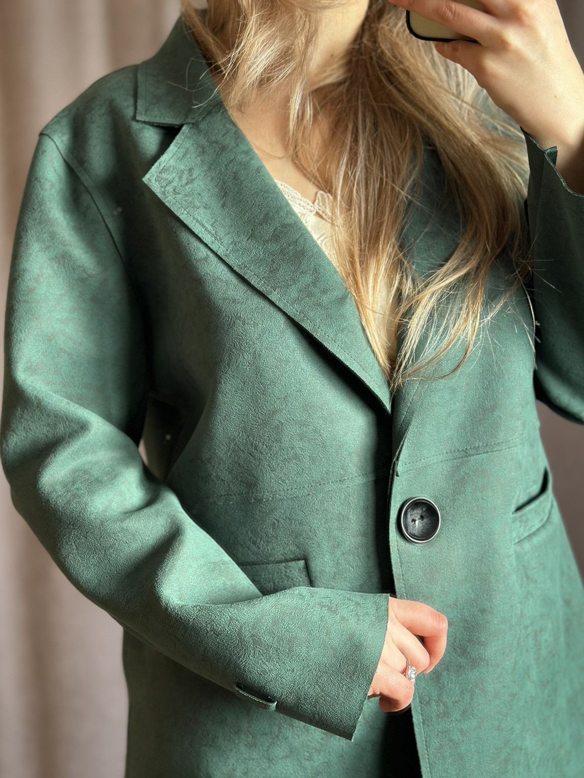 Max Mara MaxMara green minimalist coat classic Italy elegant fit Size M / US 6-8 / IT 42-44 - 2 Thumbnail
