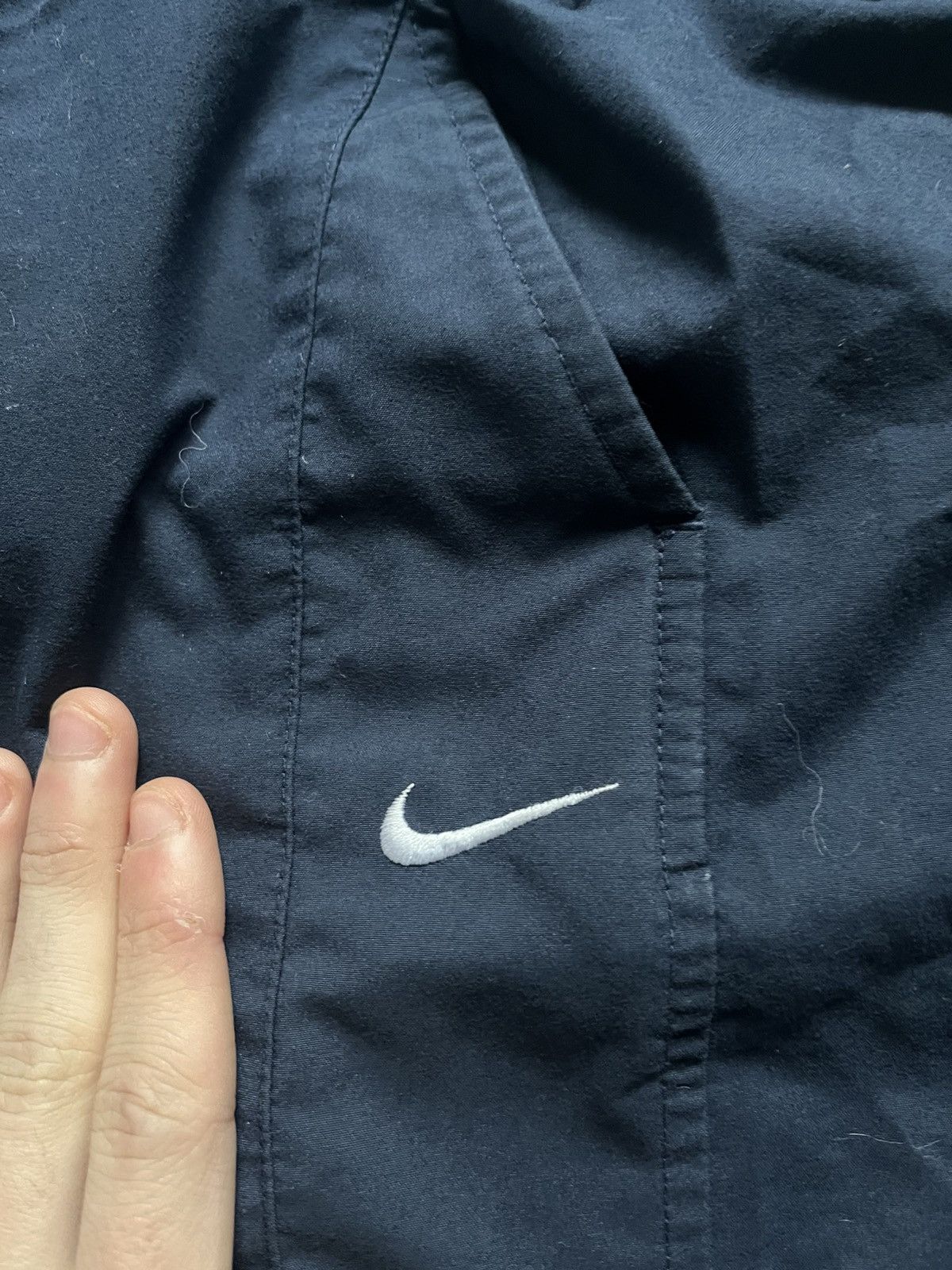 Nike × Vintage Vintage Nike Drill Swoosh Shorts Nylon Y2K USA Size US 32 / EU 48 - 3 Thumbnail