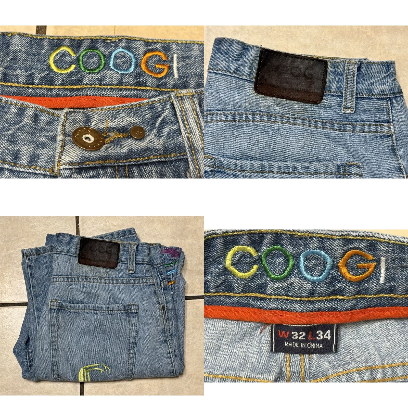 Coogi VINTAGE COOGI Jeans 90s Embroidered Baggy Denim 32x34 Adults Mens Size US 32 / EU 48 - 9 Thumbnail