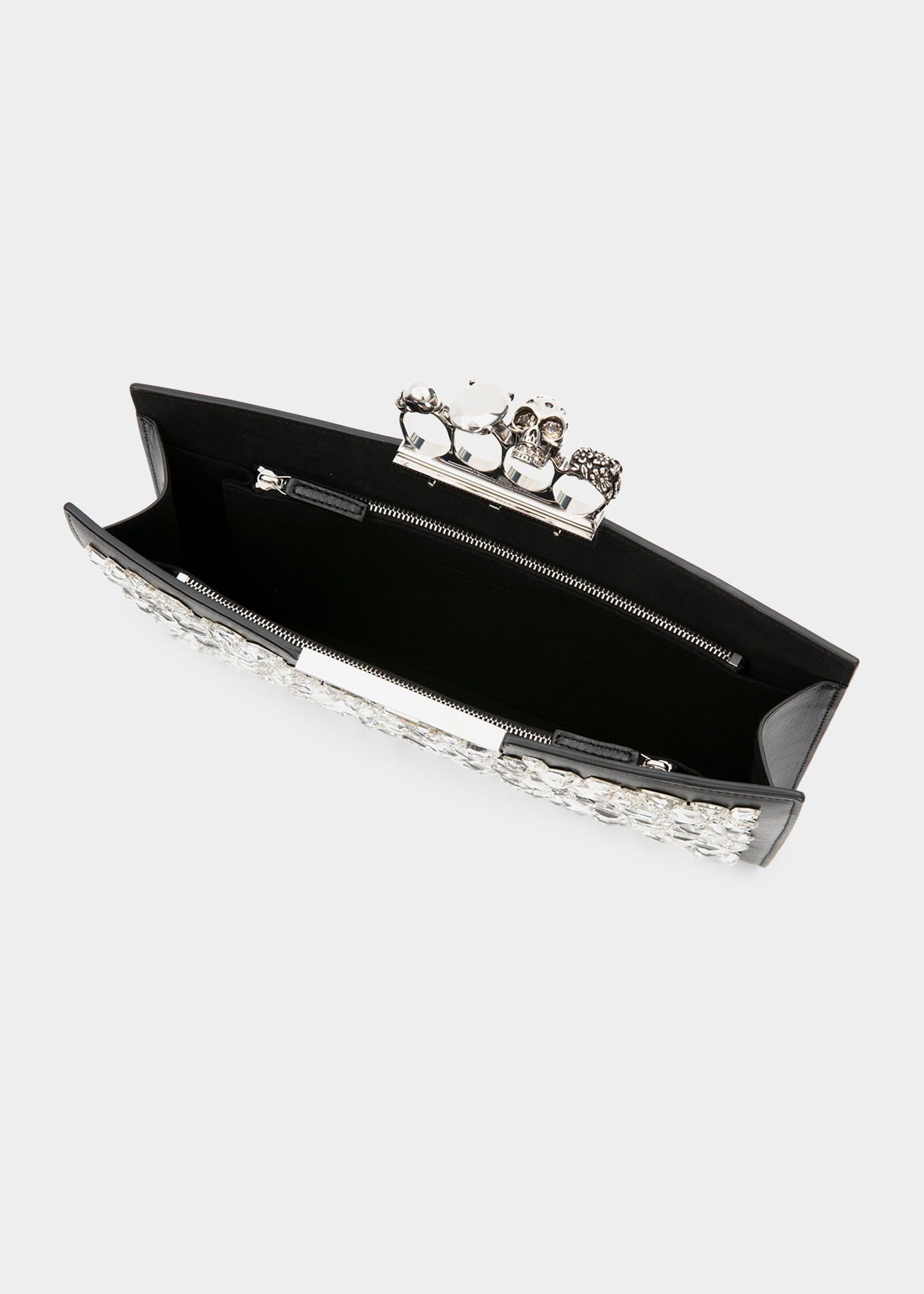 Alexander McQueen o1loc1c0225 Size: OS/Jewelled Flat Pouch in Black Size ONE SIZE - 5 Thumbnail