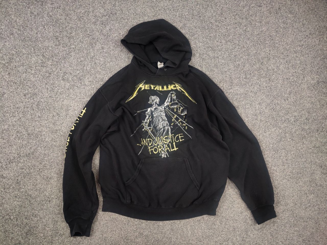 Vintage Vintage Metalicca Justice for All Black Hoodie Rock 90's Size US L / EU 52-54 / 3 - 8 Thumbnail