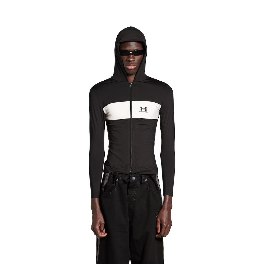 Balenciaga × Under Armour o1s1wg110425 Under Armour® Sweatsuit Hoodie in Black/White Size US M / EU 48-50 / 2 - 1 Thumbnail
