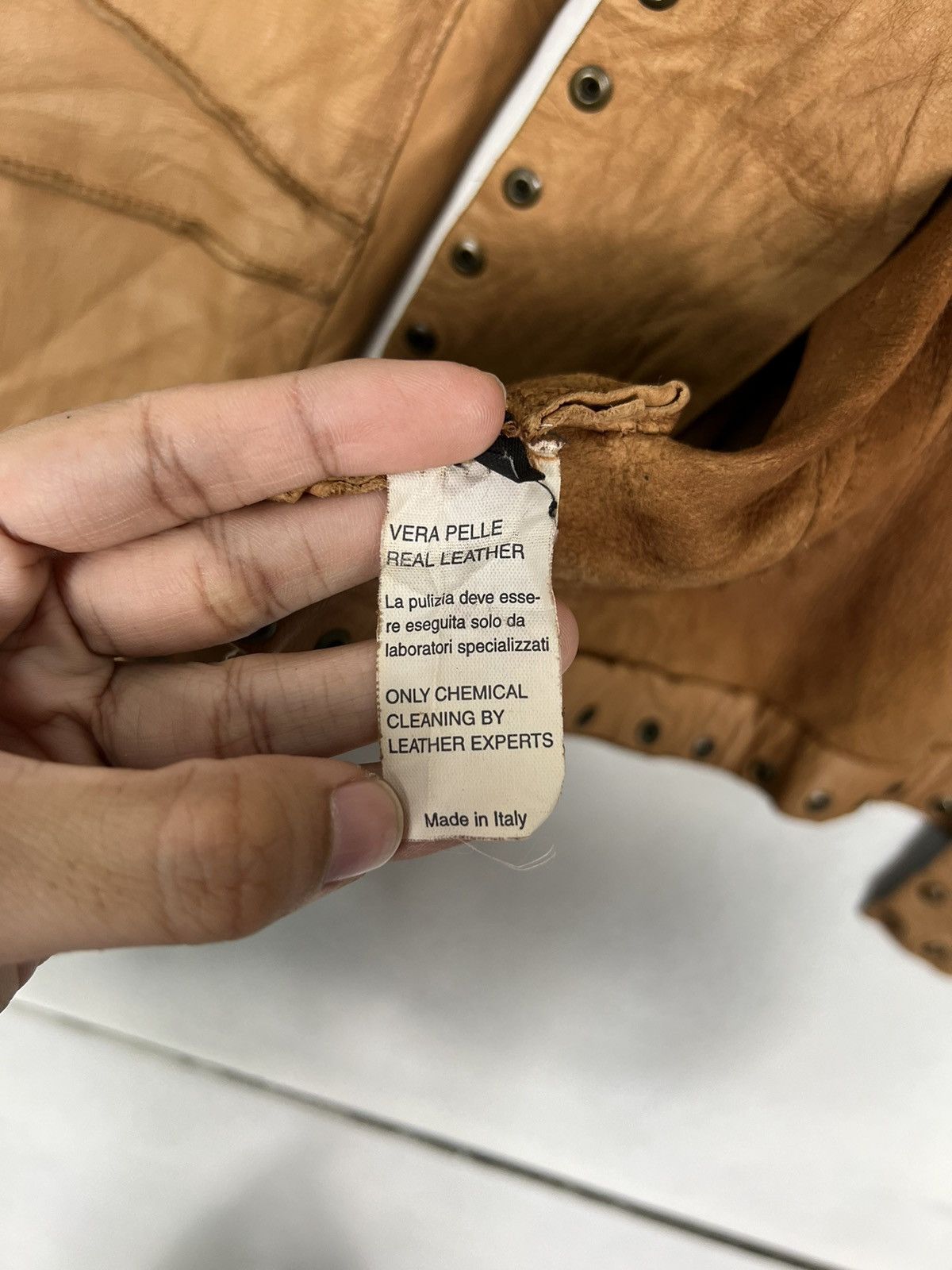 Designer 🔥 BLUR LEATHER JACKET MADE IN ITALY Size US XS / EU 42 / 0 - 14 Thumbnail