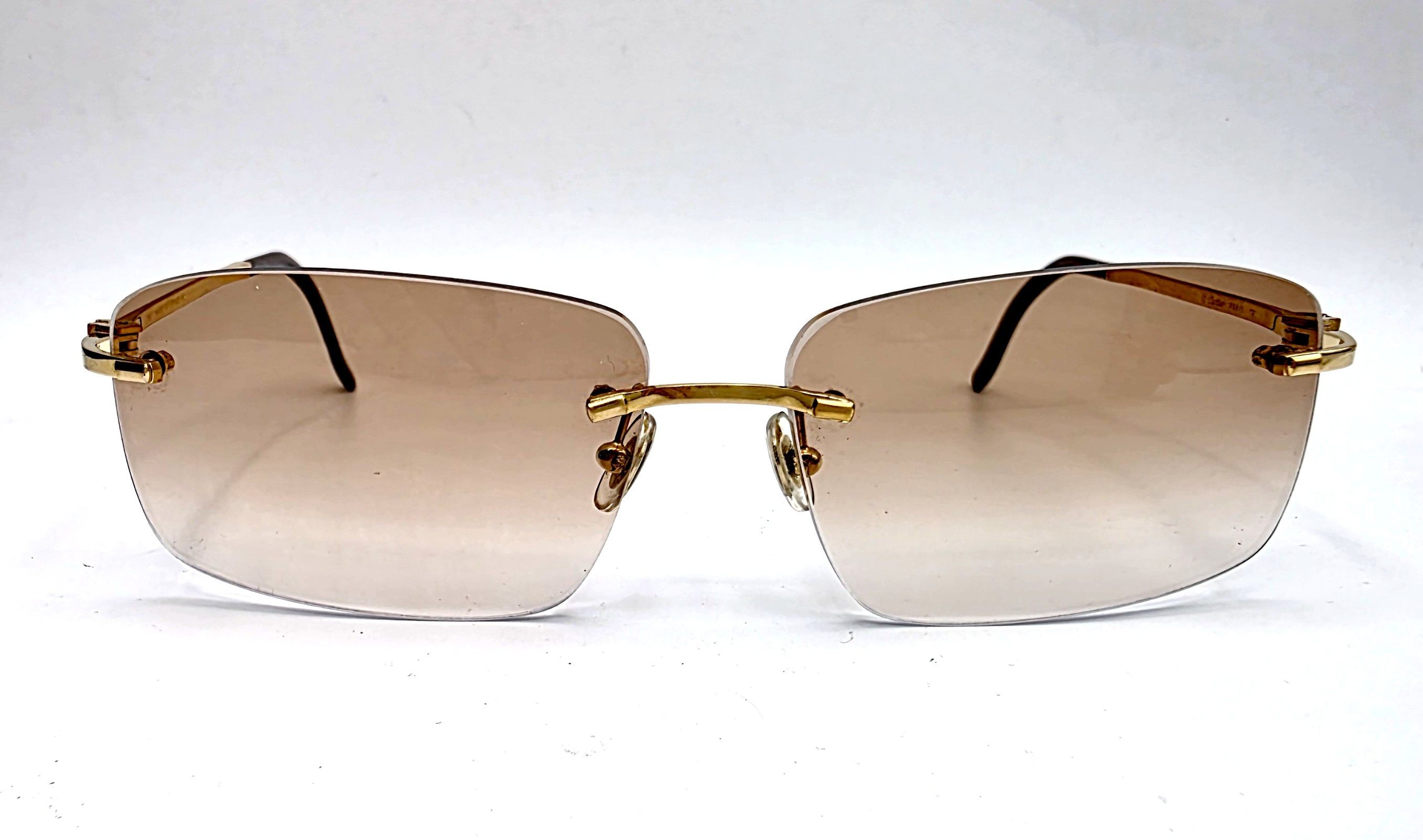 Cartier Luxury Cartier Pink Sapphire Sunglasses 17309 Size ONE SIZE - 6 Thumbnail