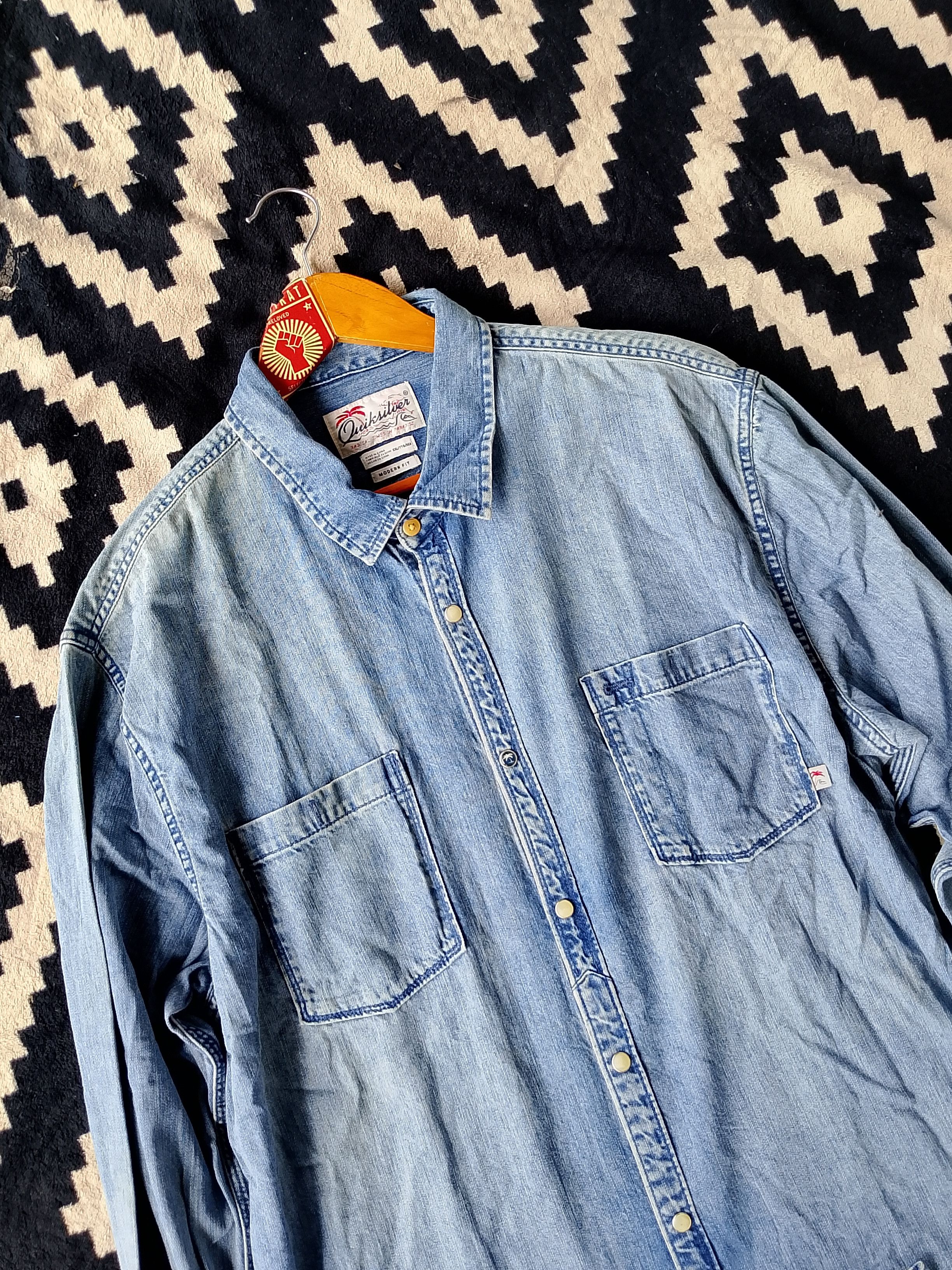 Quiksilver Radical Times in Paradise by Quiksilver Jeans Button Shirt Size US XXL / EU 58 / 5 - 3 Thumbnail