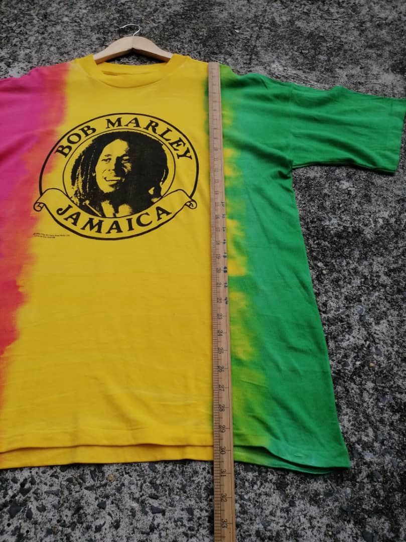 Bob Marley × Vintage Vintage 90s Bob Marley Jamaica Tie Dye Tee Size US L / EU 52-54 / 3 - 6 Thumbnail