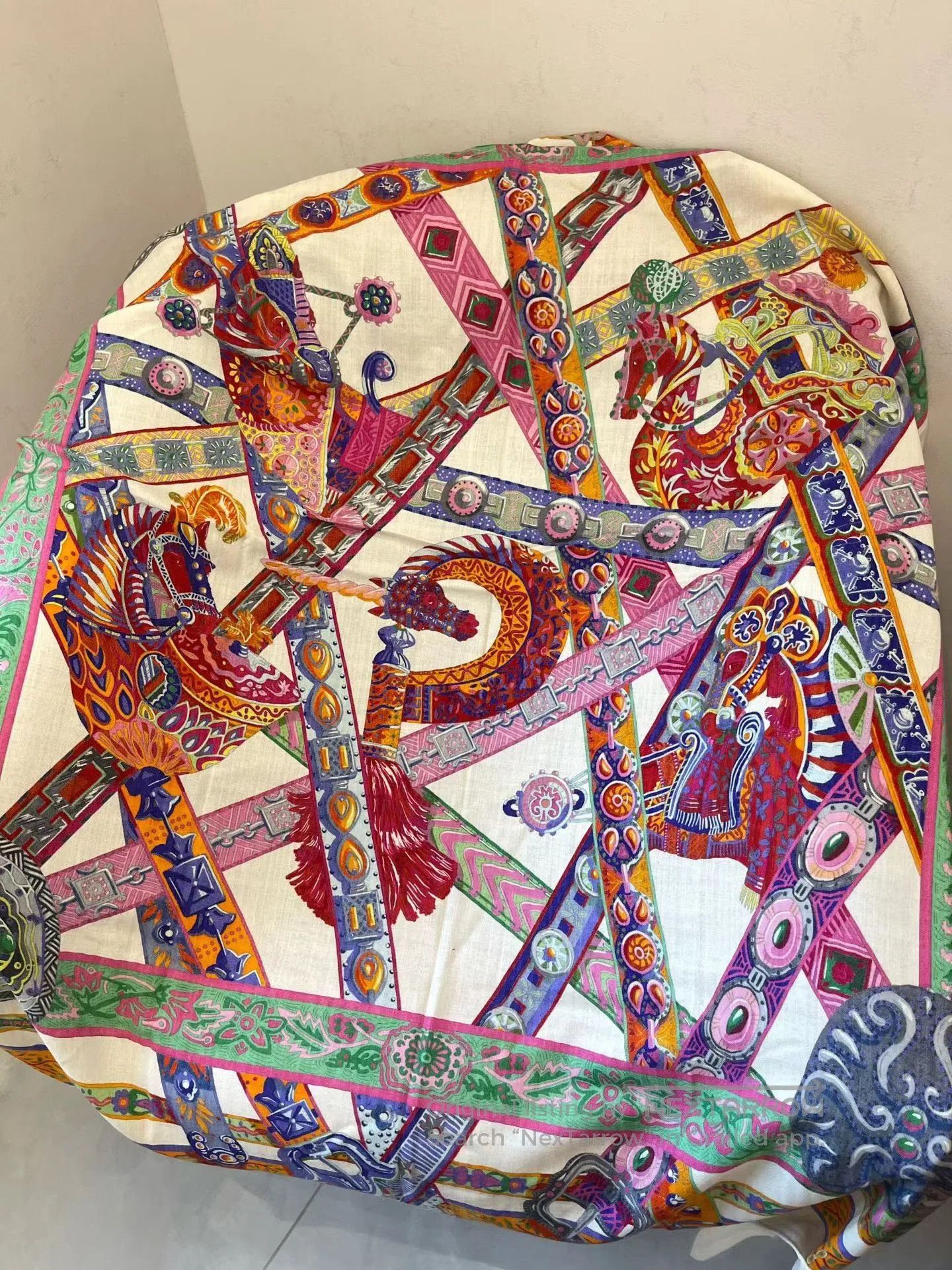 Hermes Hermès Unicorn Song Colorful Shawl. Size ONE SIZE - 3 Thumbnail