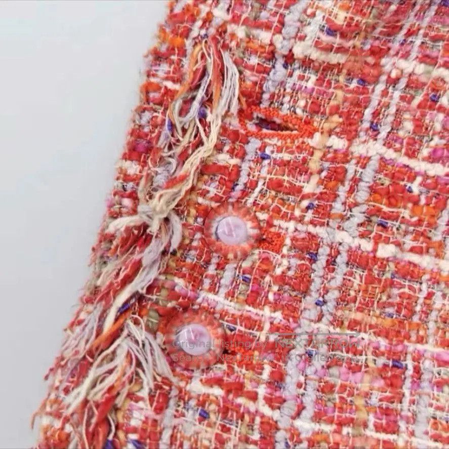 Chanel Chanel Vintage 04P Tweed Fringe Jacket. Size US XS / EU 42 / 0 - 7 Thumbnail