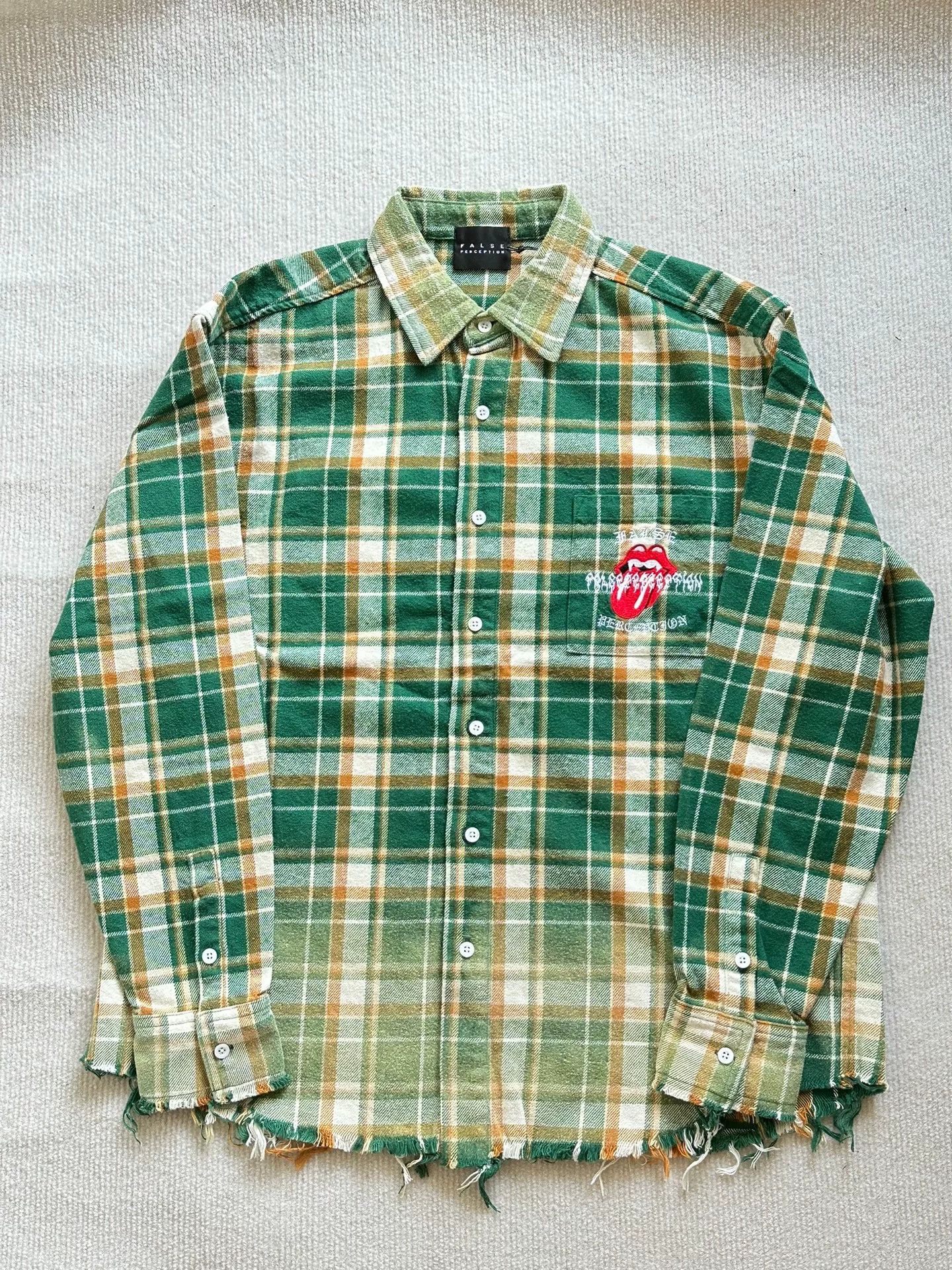 Delusion Faded Washed Plaid Distressed Shirt Size US L / EU 52-54 / 3 - 1 Thumbnail