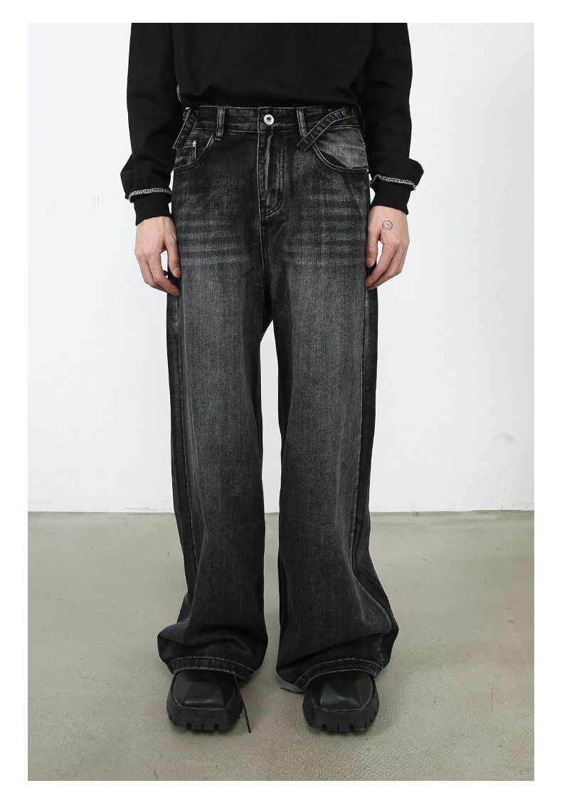 Japanese Brand × Jean Vintage washed cool oldschool wide-leg jeans Size US 32 / EU 48 - 2 Thumbnail