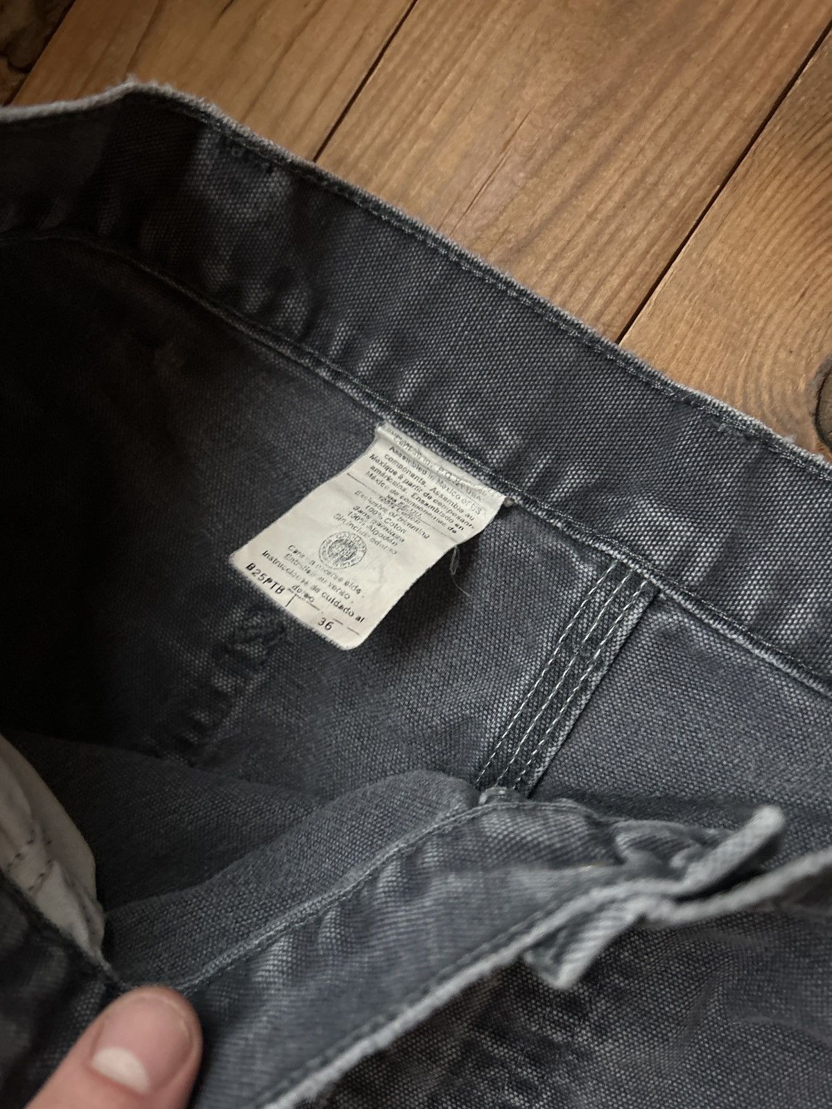 Carhartt × Vintage Vintage 90s Carhartt Faded Blue Carpenter Shorts Size US 34 / EU 50 - 3 Thumbnail