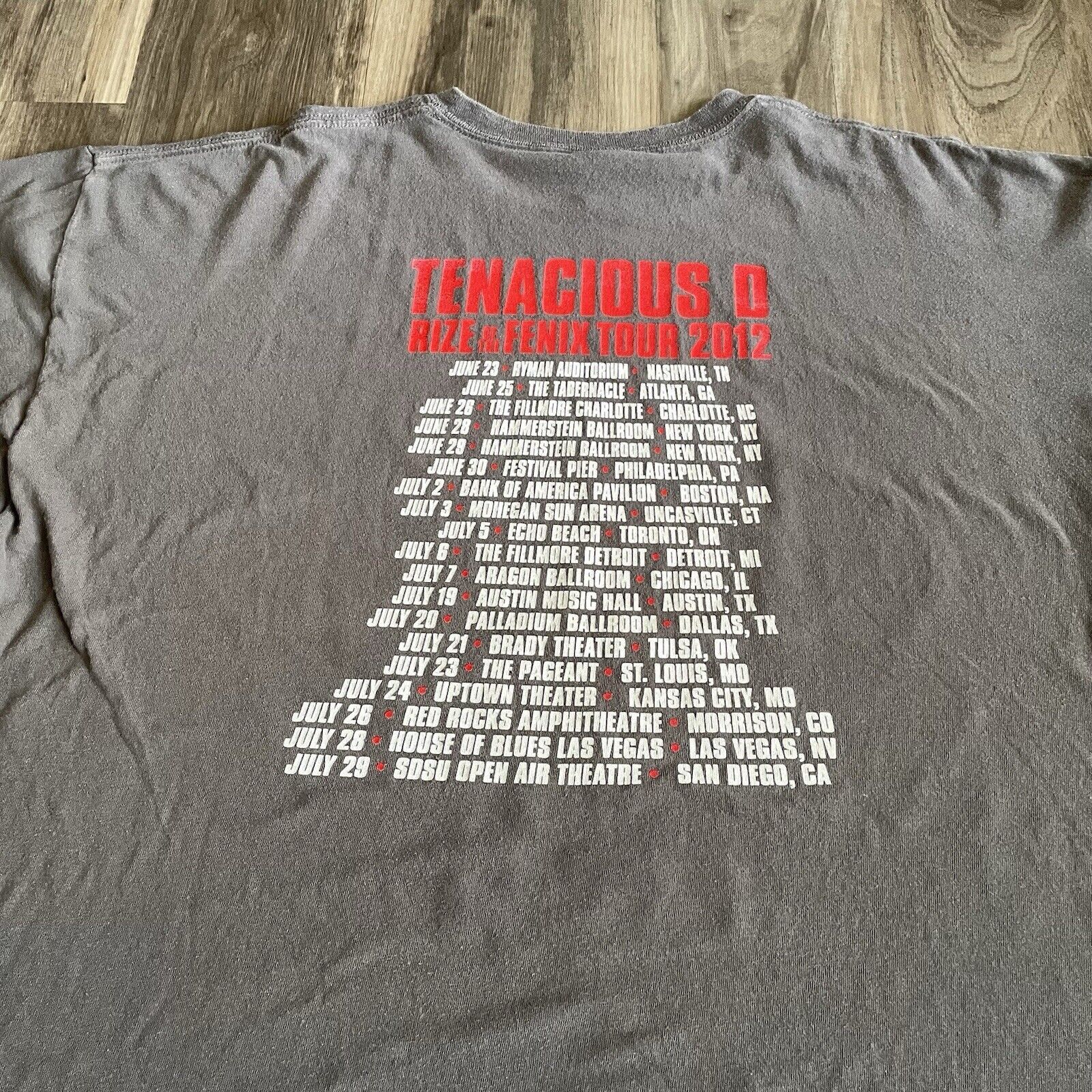 Rap Tees × Vintage Tenacious D Long 2012 Tour T-Shirt Size 2XL XXL 2012 Size US XXL / EU 58 / 5 - 4 Thumbnail