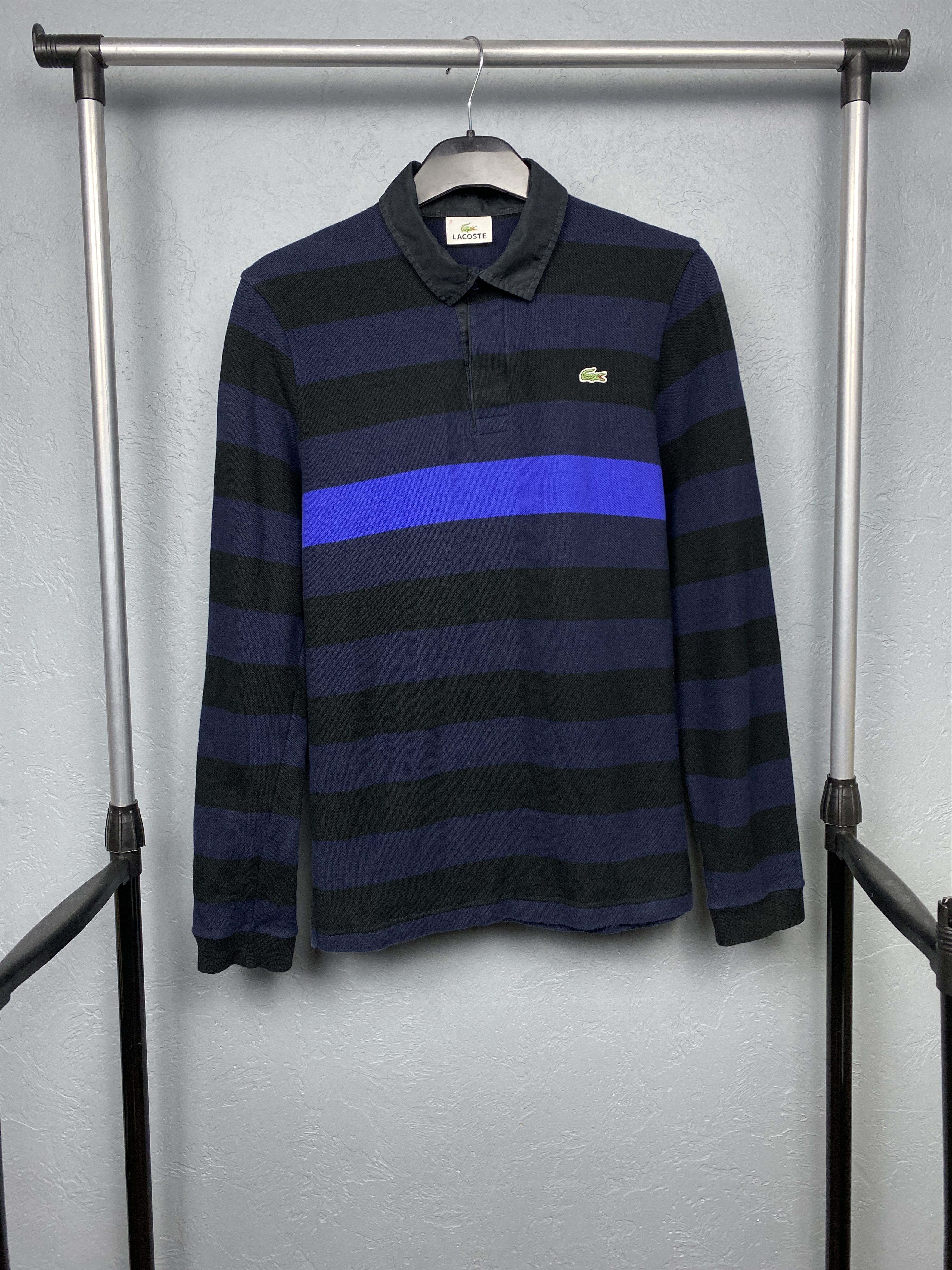 Lacoste × Vintage Lacoste Vintage Mens Long Sleeve Rugby Polo Shirt Size US S / EU 44-46 / 1 - 1 Thumbnail