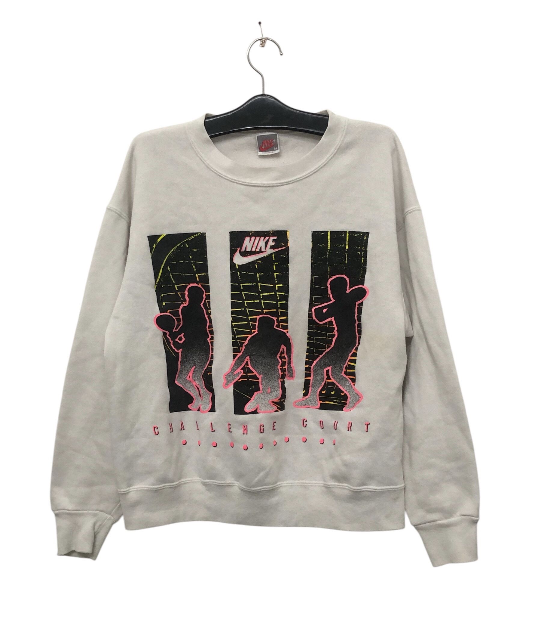 Nike × Vintage Vintage 90s Nike Gray Tag Sweatshirt Size US M / EU 48-50 / 2 - 1 Thumbnail