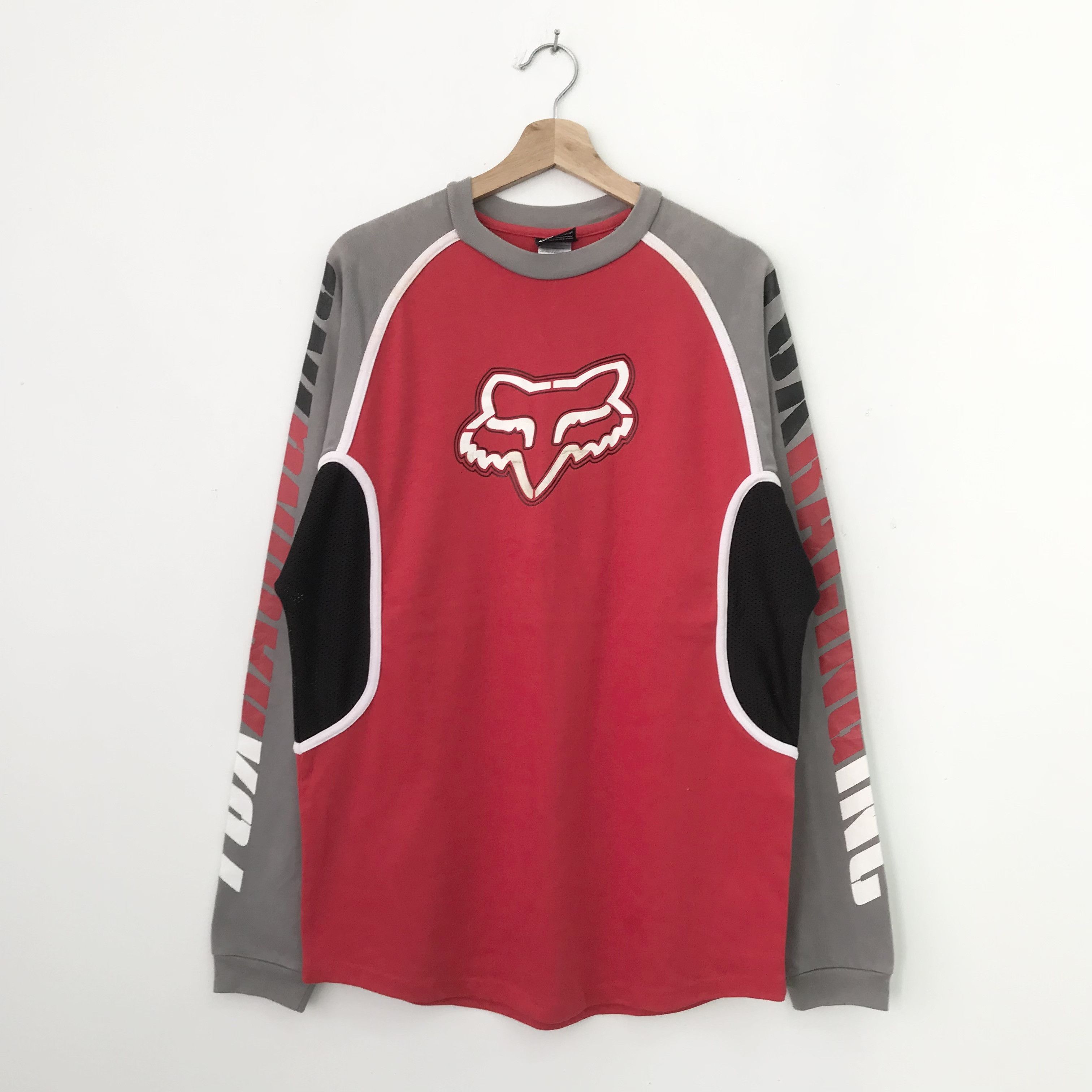 Fox Racing Vintage Fox Racing Team Motocross Red Tshirt - 478 Size US L / EU 52-54 / 3 - 1 Thumbnail