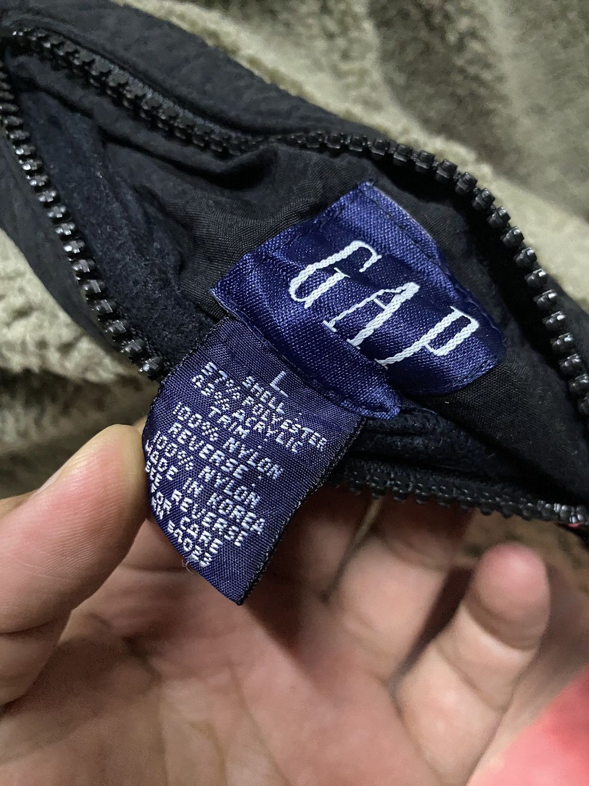 Gap × Vintage Vintage Gap Reversible Fleece Polyester Zipper Jacket Size US L / EU 52-54 / 3 - 9 Thumbnail