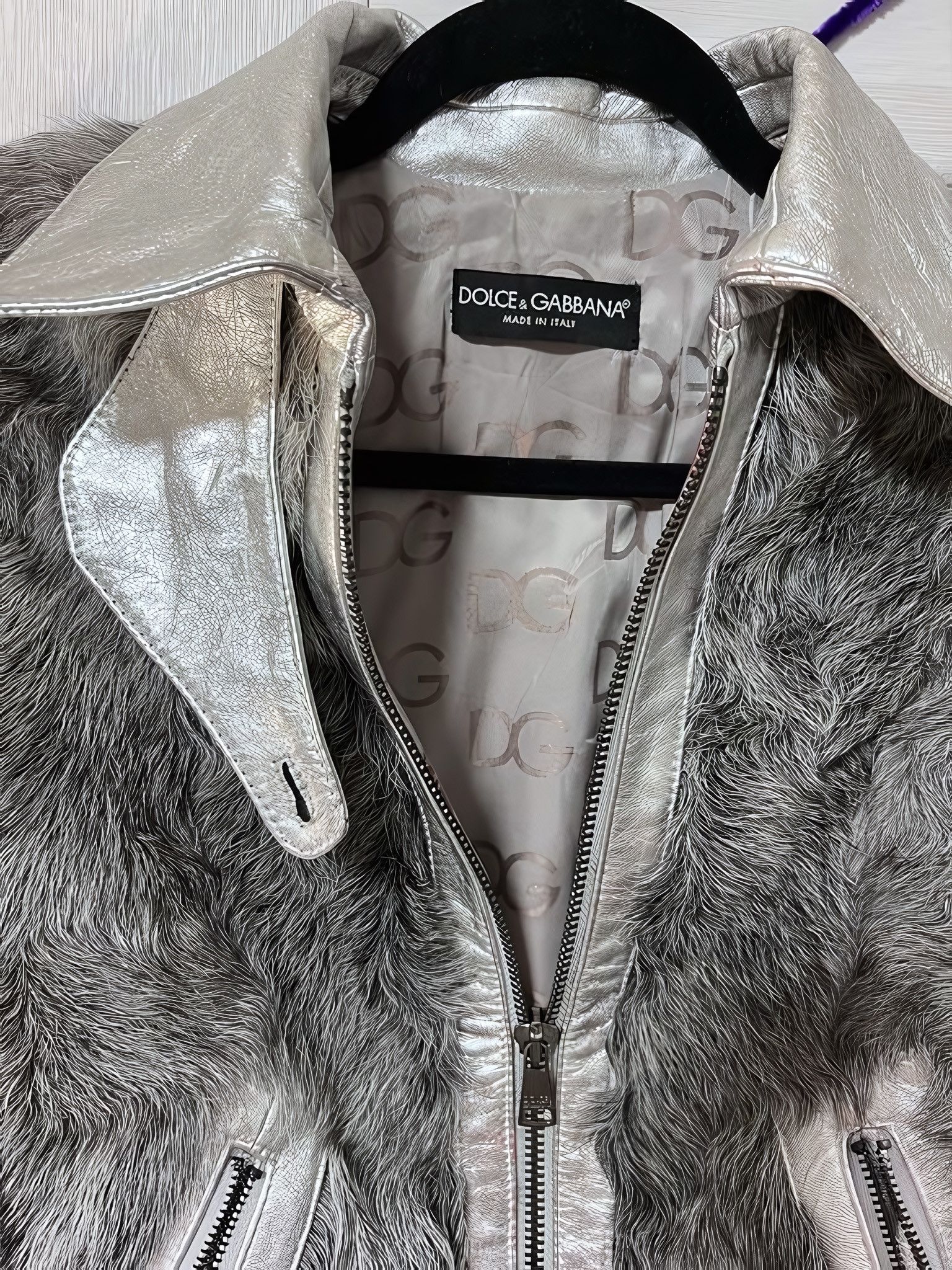 Dolce & Gabbana GOAT FUR LEATHER JACKET Size XS / US 0-2 / IT 36-38 - 4 Thumbnail
