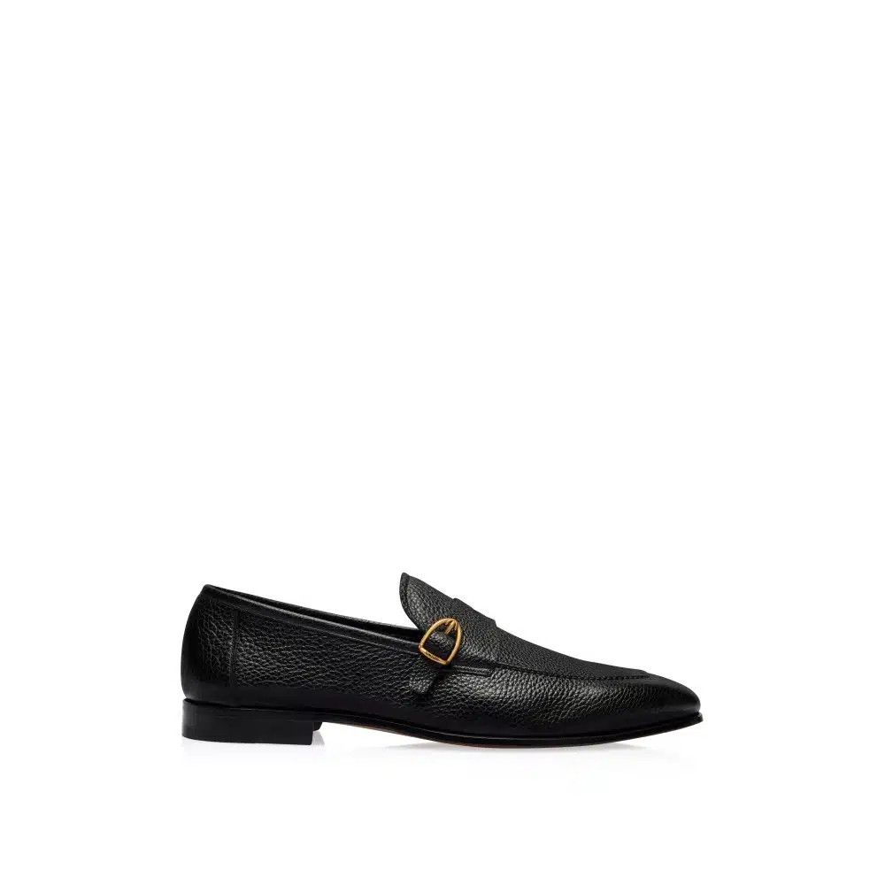Tom Ford o1loc1c0326 J1497 Size: 12 TF / Grain Dover Buckle Loafers Size US 12 / EU 45 - 1 Thumbnail