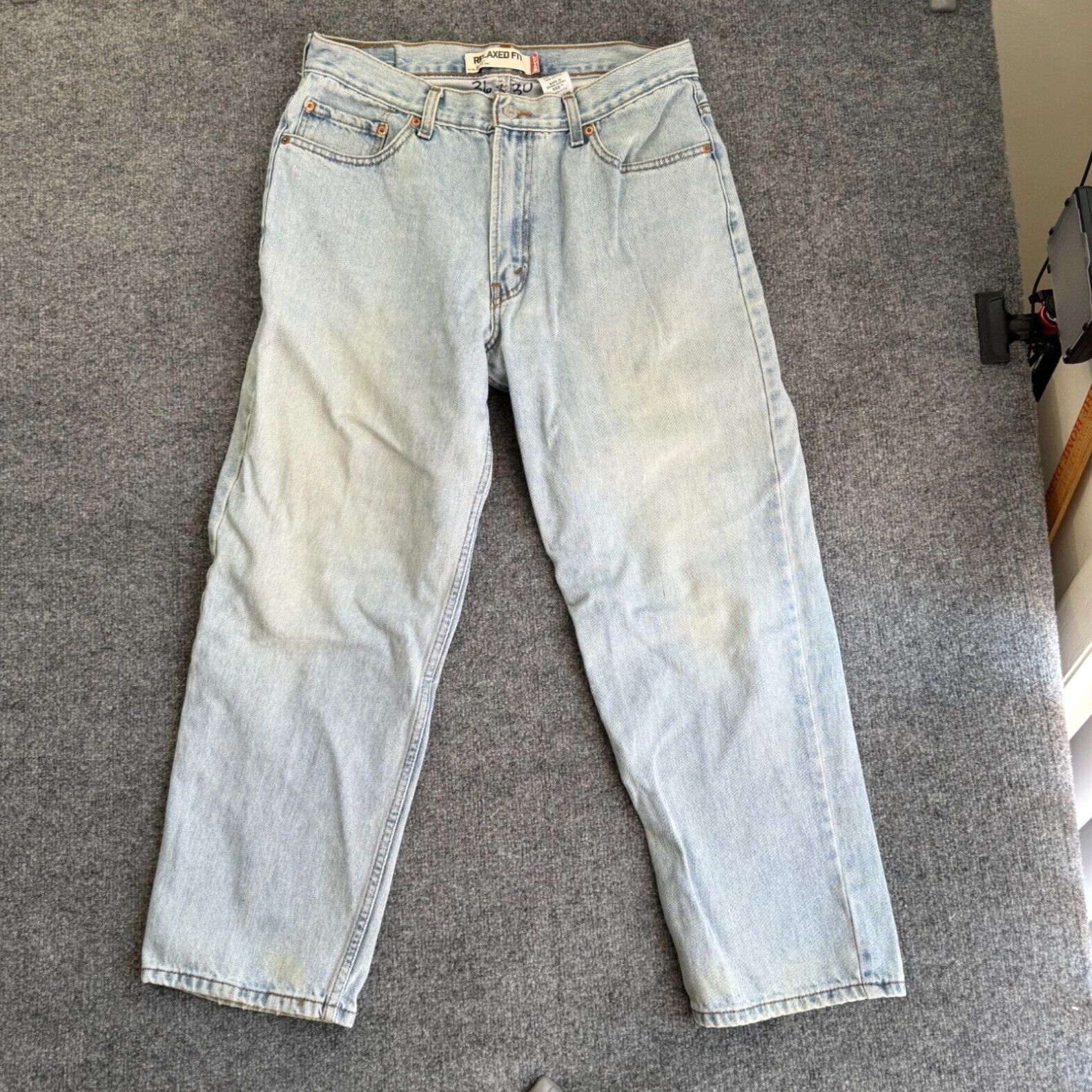 Vintage Levi’s silver or grey factory tab 36x30