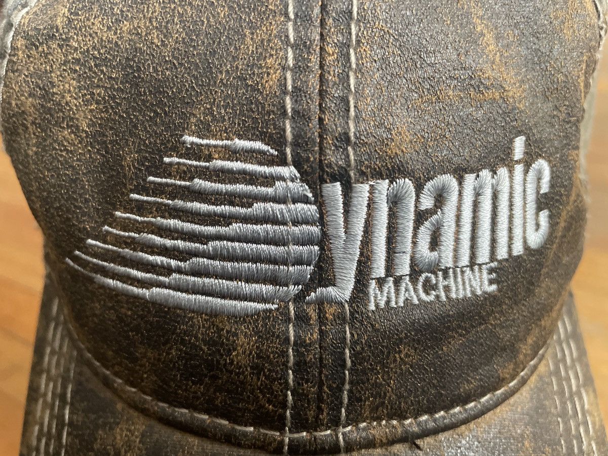 Vintage Dynamic Machine since 2001 leather DAD hat cap USA flag CAMO Size ONE SIZE - 3 Thumbnail