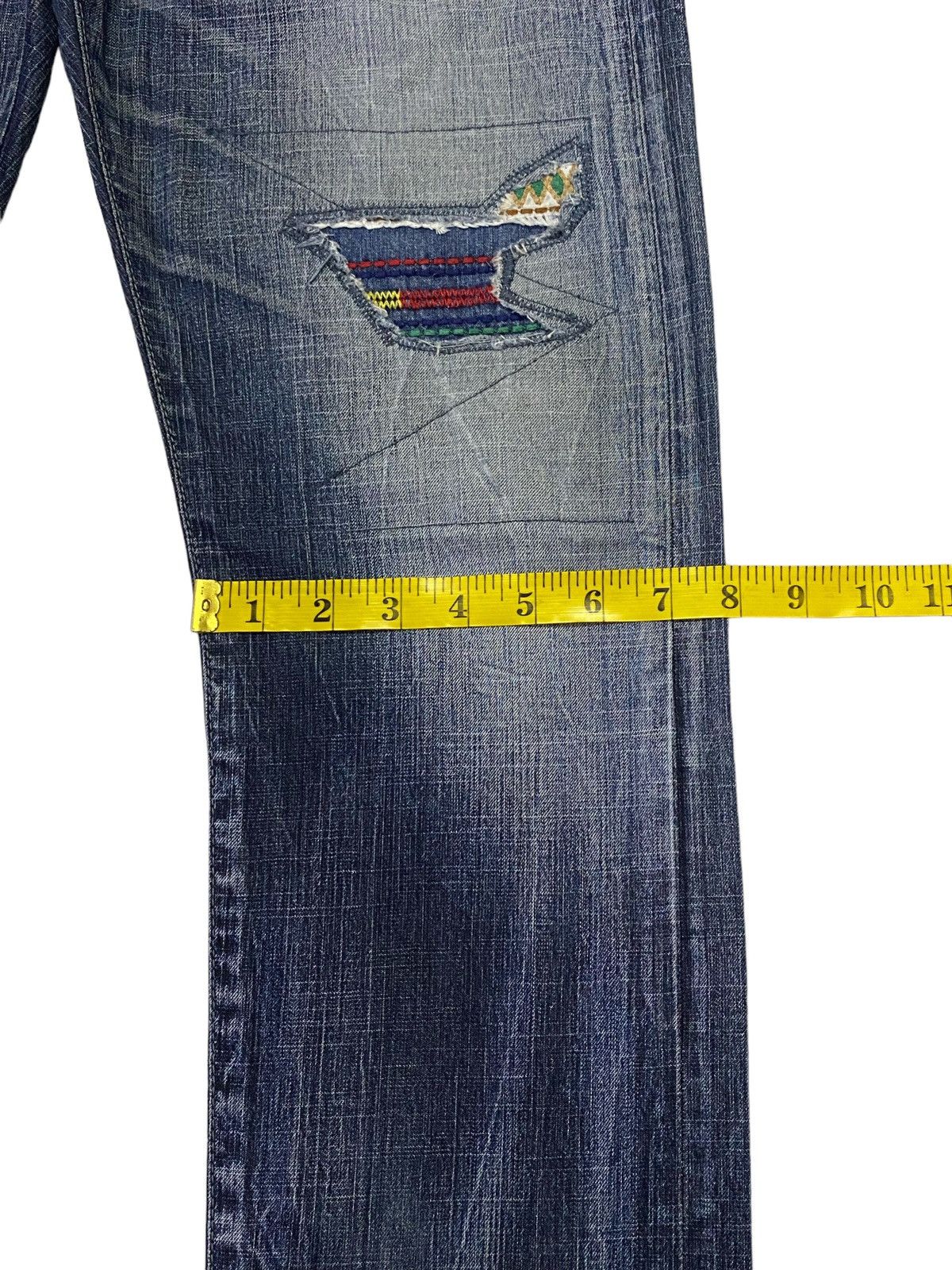 Marithe + Francois Girbaud Marithe Francois Girbaud Patchwork Ripped Distressed Denim Size US 32 / EU 48 - 9 Thumbnail
