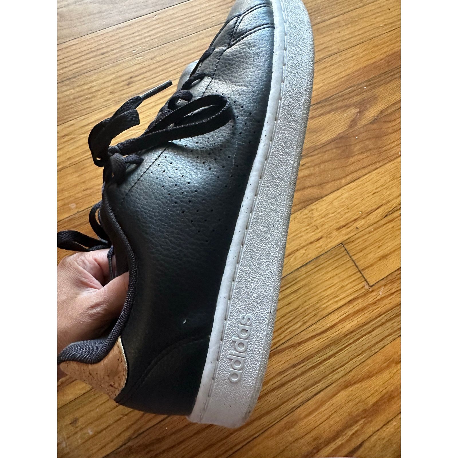 Adidas Adidas Advantage Cloudfoam Sneakers Black Cork Detail Size US 10.5 / EU 43-44 - 5 Thumbnail