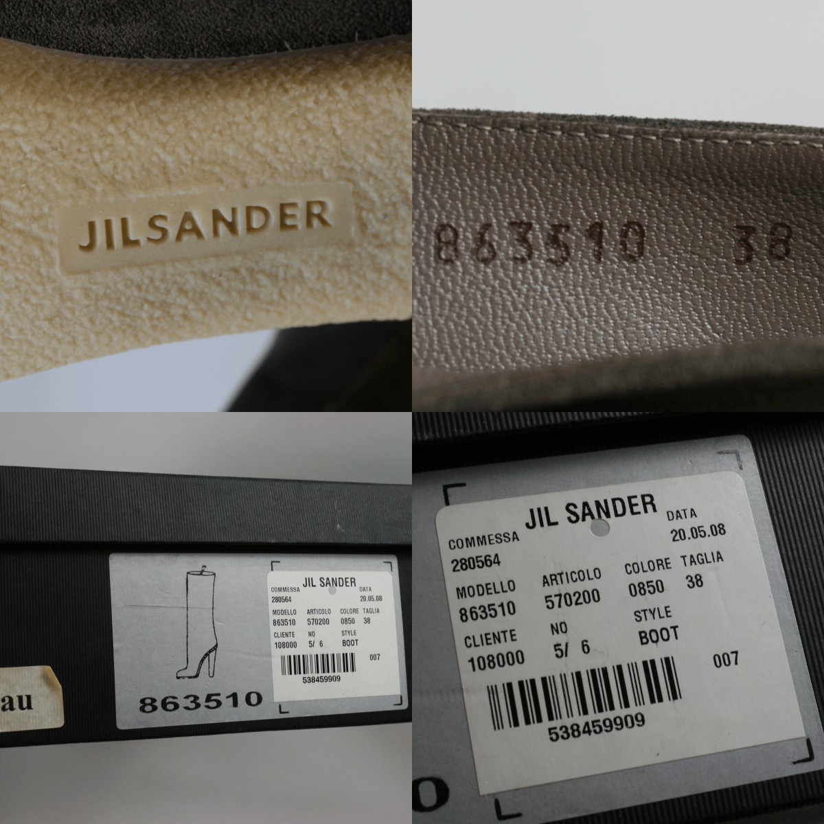 Jil Sander 2008 Raf Simons Era Knee High Suede Boots Vintage Size US 8 / IT 38 - 16 Thumbnail