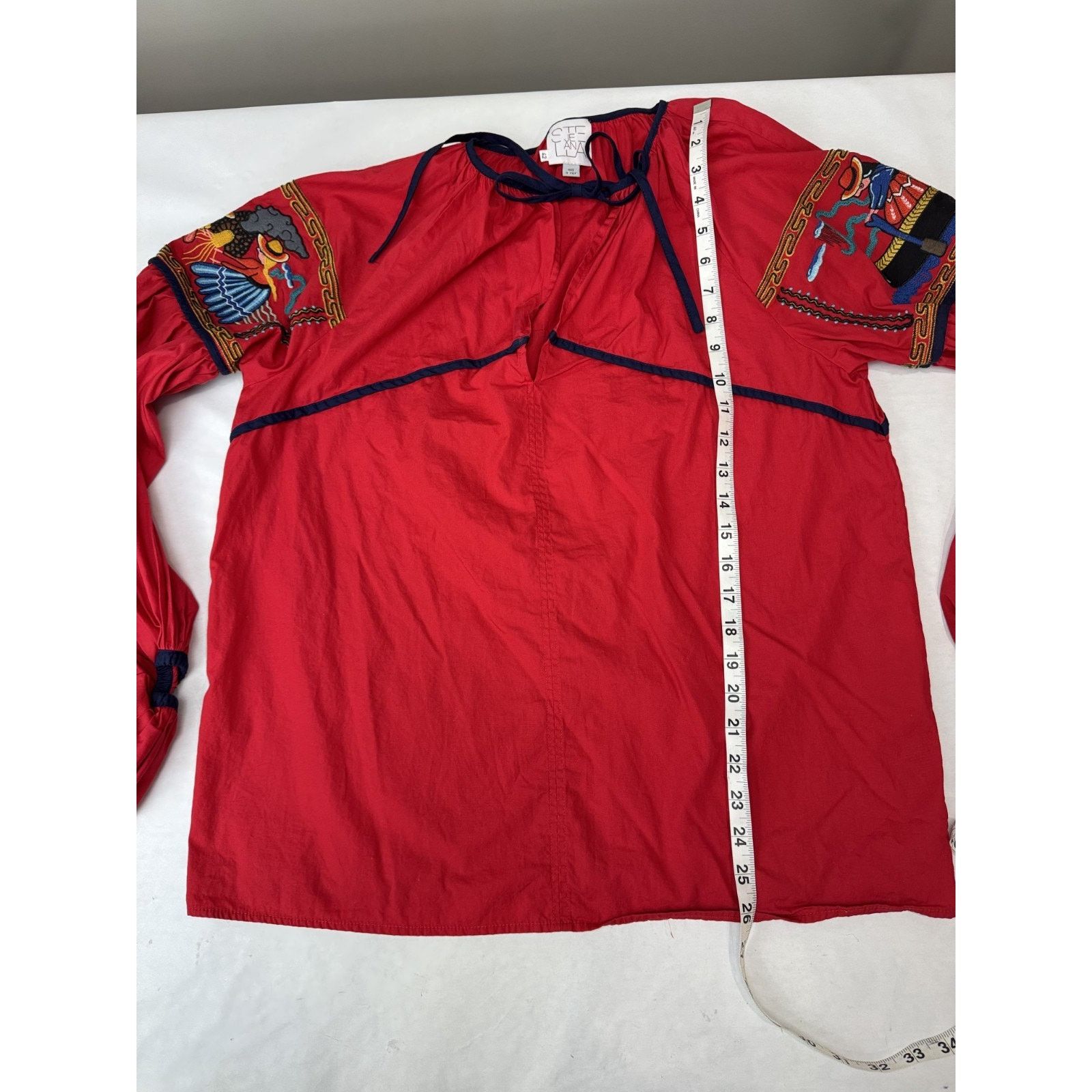 Other Rare Stella Jean Italy Runway Folk Art Balloon Sleeve Top 42 Size M / US 6-8 / IT 42-44 - 14 Thumbnail
