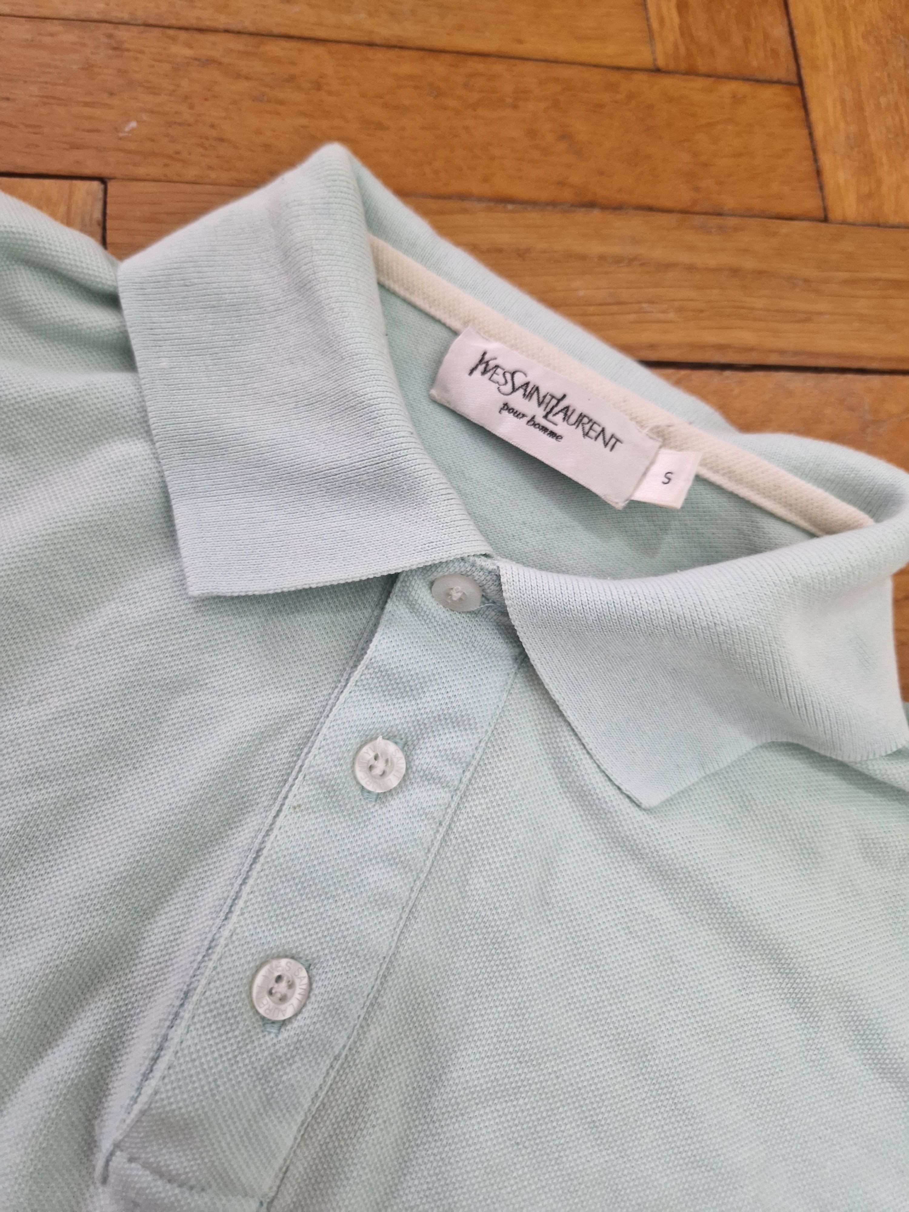 Yves Saint Laurent Yves Saint Laurent mint polo tee Size US L / EU 52-54 / 3 - 5 Thumbnail