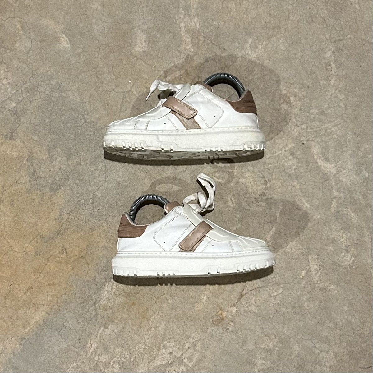 Christian Dior Monsieur × Designer × Dior Dior ID Calfskin Leather Platform Shoes White/Nude US 5.5 Size US 5.5 / EU 38 - 4 Thumbnail