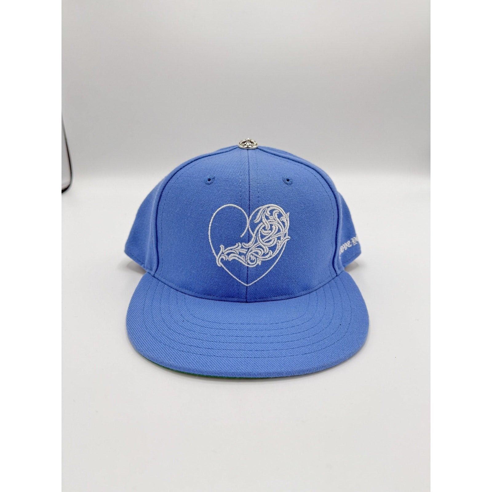 Chrome Hearts CH CHROME 7 3/8 HEARTS BLUE HEART HAT LOVE YOU FITTED Size ONE SIZE - 11 Thumbnail