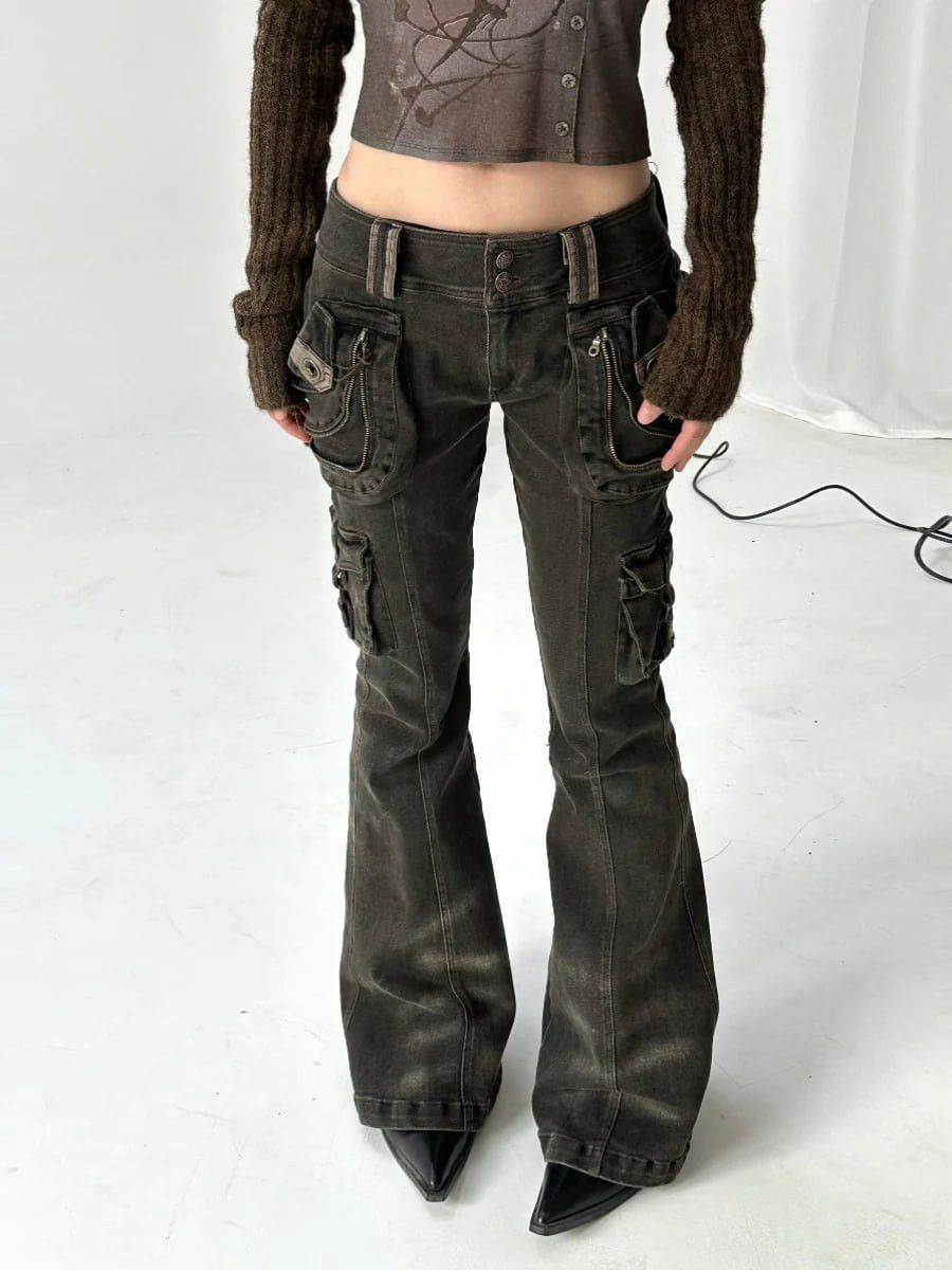 Le Grande Bleu (L.G.B.) Flowers Birds Market Pocket Bootcut Denim Jeans Vintage Size 30" / US 8 / IT 44 - 4 Thumbnail