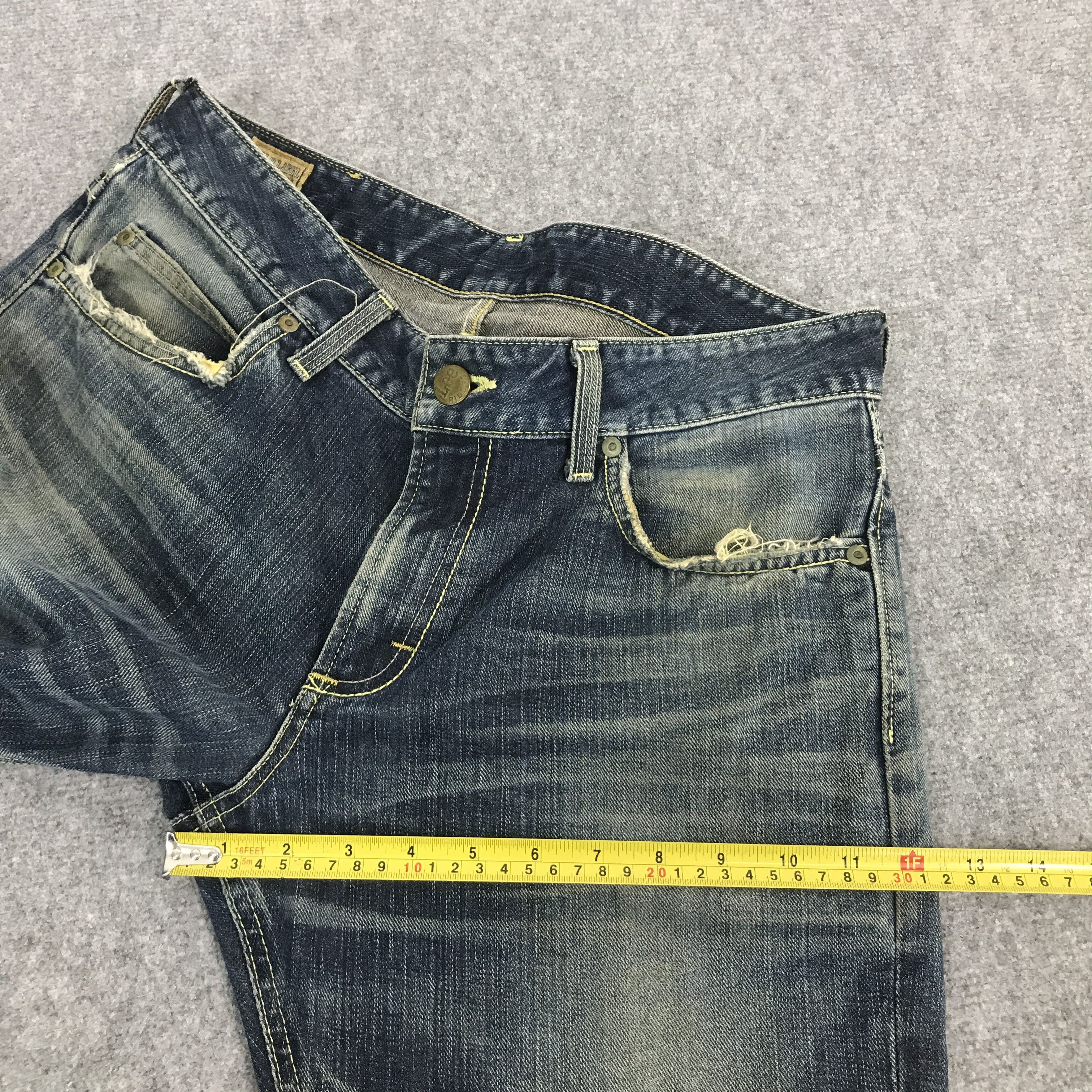 Lee FLARE LEE RIDERS DISTRESSED DENIM PANTS Size US 33 - 10 Thumbnail