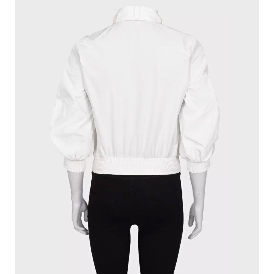 Roberto Cavalli Roberto Cavalli White Ruffled Jacket - Size M Size M / US 6-8 / IT 42-44 - 3 Thumbnail