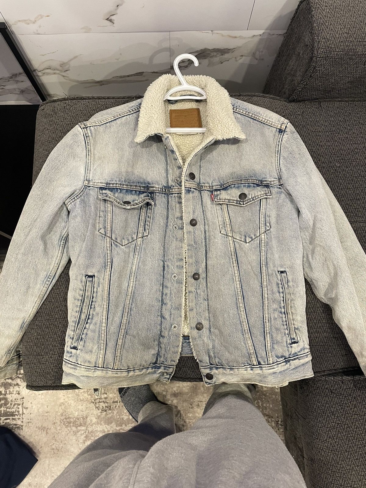 Levi's Vintage Clothing Levis Denim Jacket / synthetic wool Size US M / EU 48-50 / 2 - 1 Thumbnail