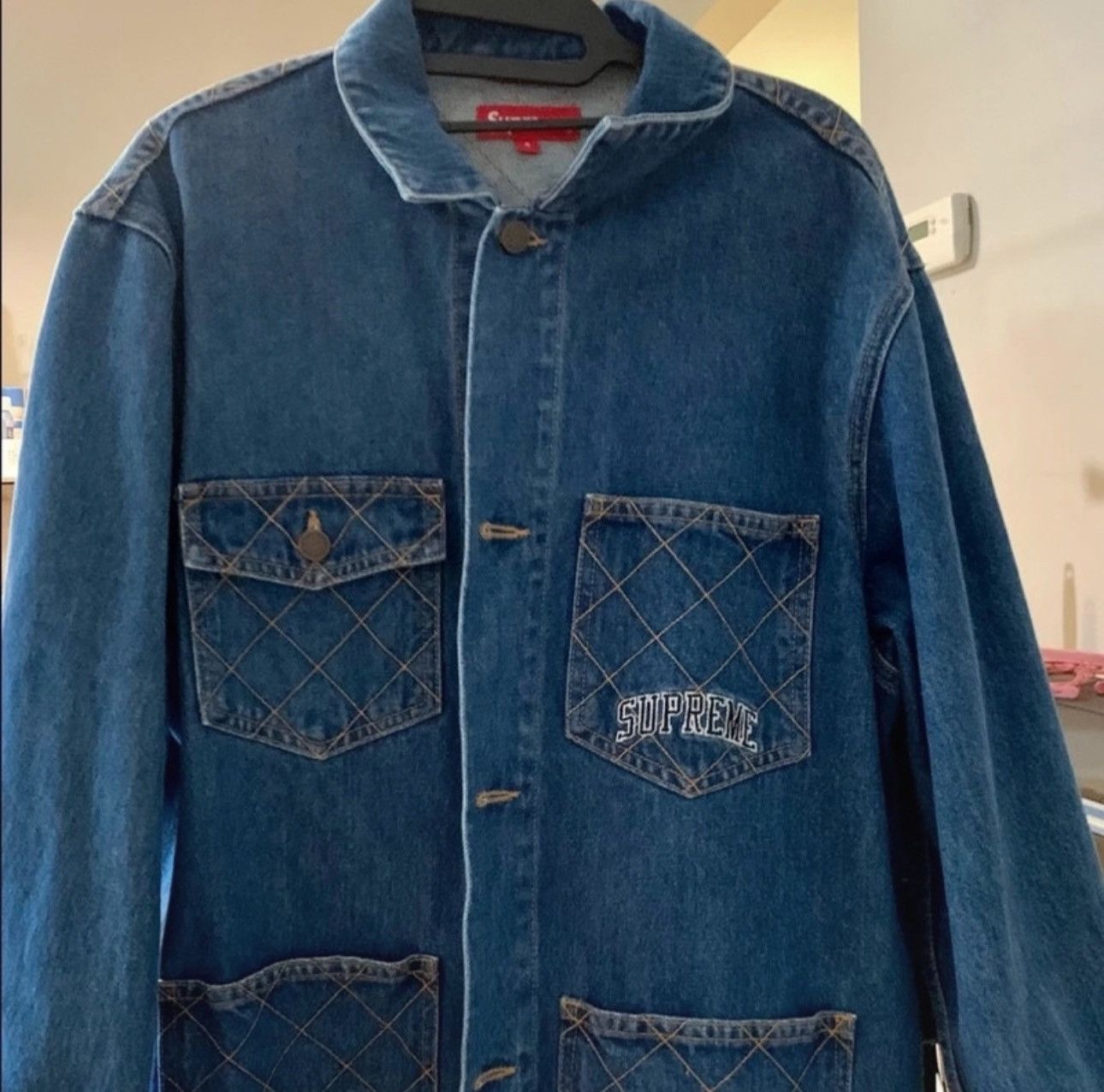 Supreme Supreme diamond stitch denim jacket in S Size US S / EU 44-46 / 1 - 1 Thumbnail
