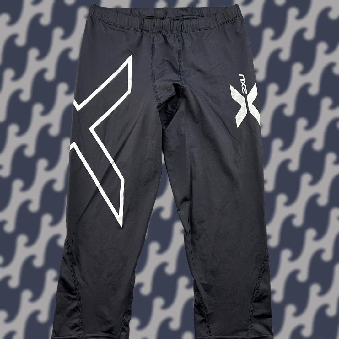 2XU 2XU Mens 7/8 Compression Pants M Medium Black Tights Capri Spandex Elite Performance Athletic Pants Mens Track Style Sports Activewear Clothing Size US 31 - 1 Thumbnail