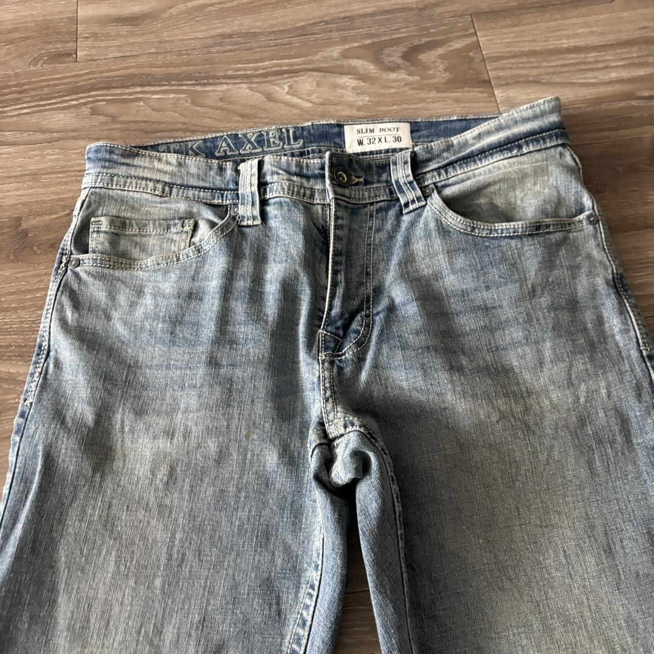 Japanese Brand Crazy Vintage Y2K/2000s Grunge Light Wash Skater Denim Jeans! 32x30 Size US 32 / EU 48 - 5 Thumbnail