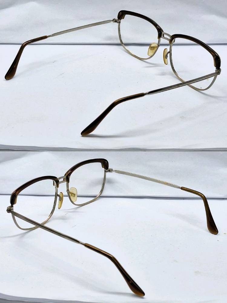 Other VINTAGE 1990s Japanese Slim Browline Glasses 55mm Modern Size ONE SIZE - 5 Thumbnail