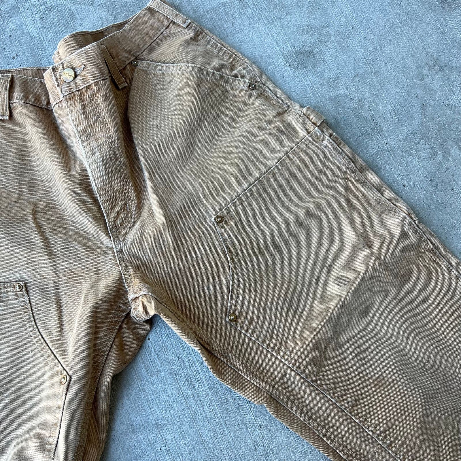 Carhartt × Vintage Carhartt brown double knee work wear carpenter pants Size US 33 - 9 Thumbnail