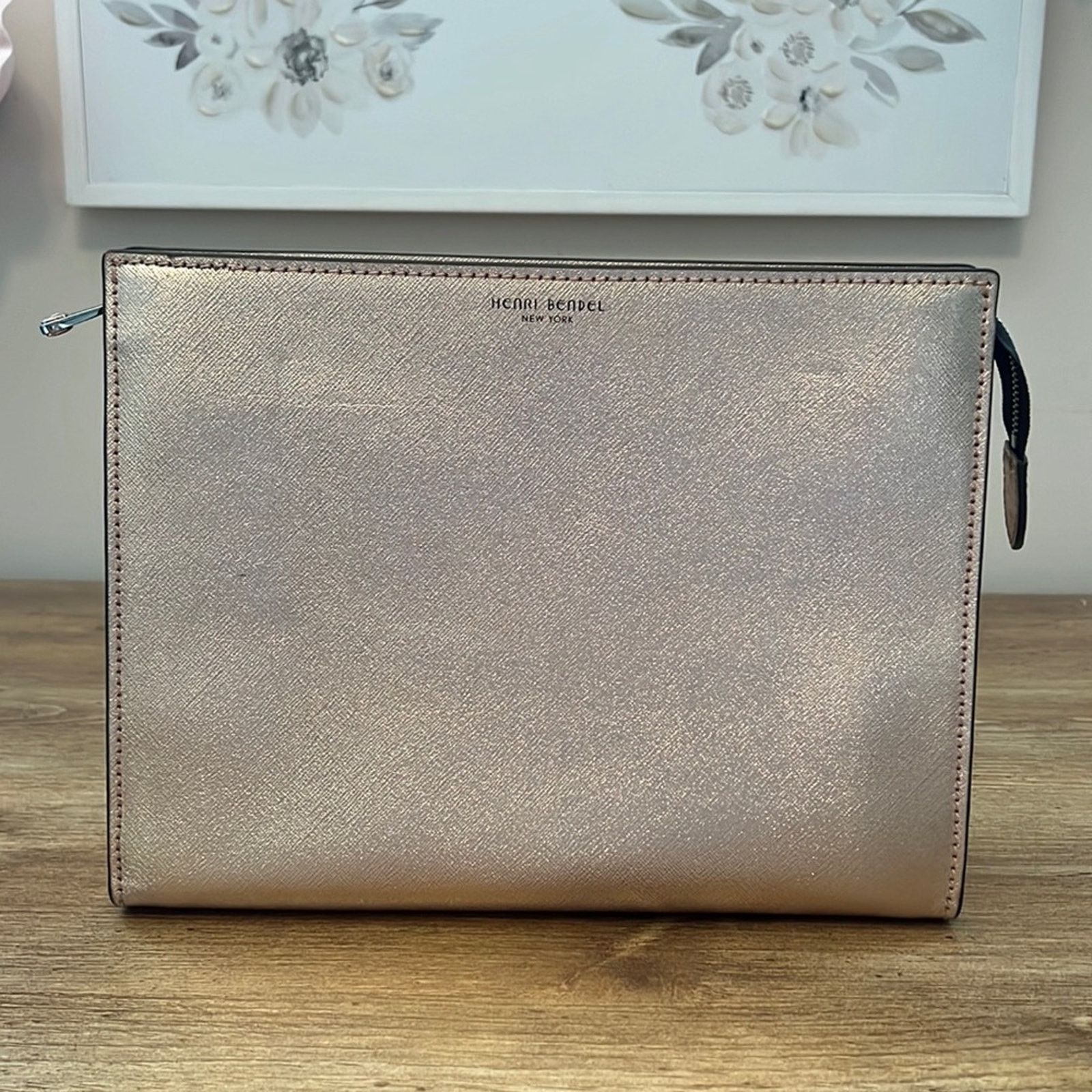 Henri Bendel Henri Bendel West 57th Cosmetic Clutch in Rose Gold Size ONE SIZE - 1 Thumbnail