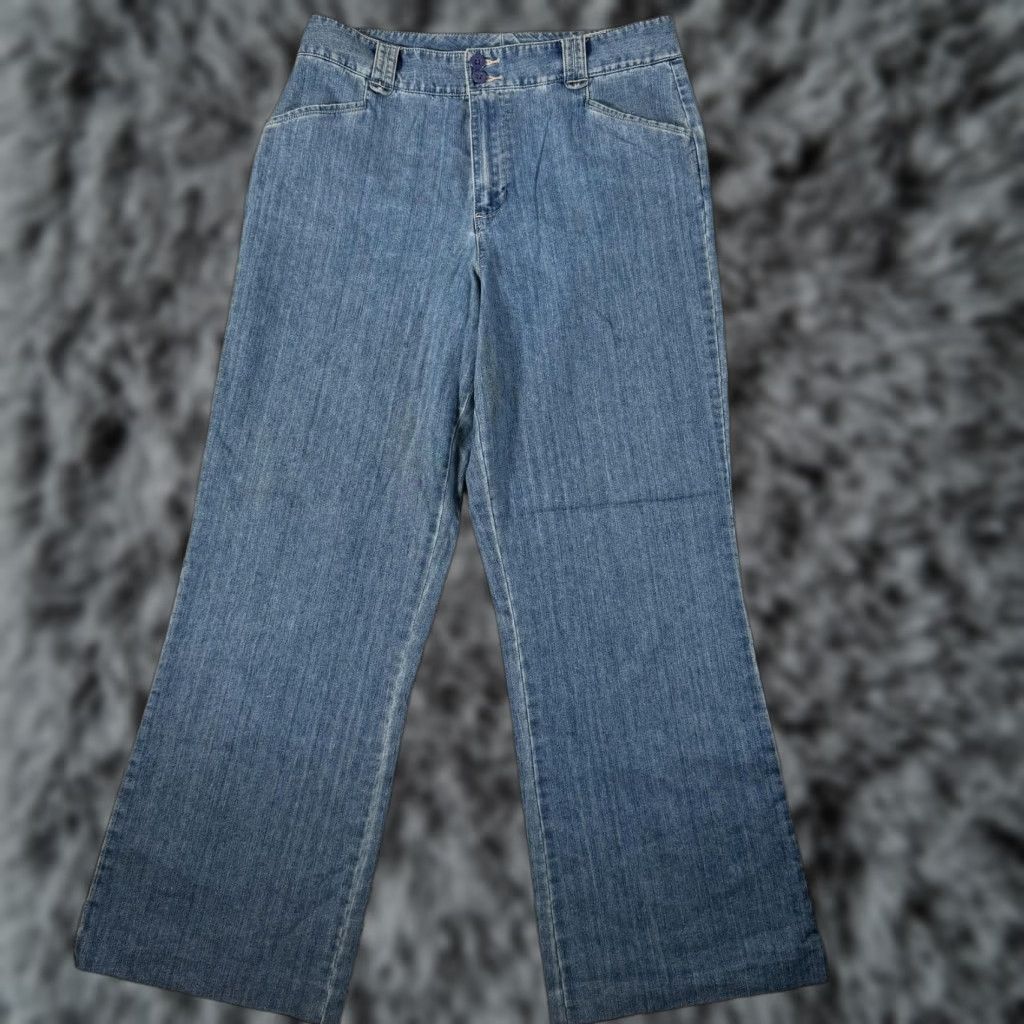 Vintage White Stag Jeans 8 Blue Medium Stonewash Stretch Straight Leg Zip Fly Womens Size 30" / US 8 / IT 44 - 1 Thumbnail