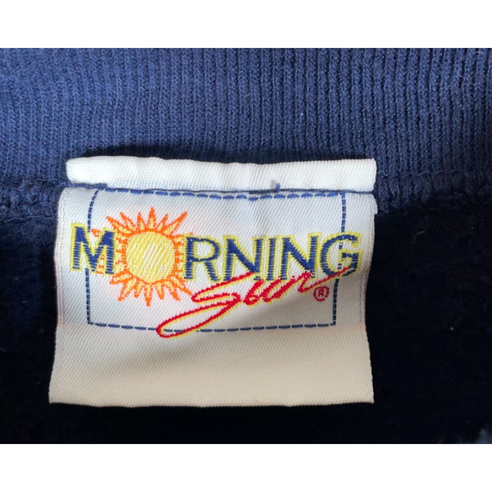 Vintage VINTAGE Morning Sun Sweatshirt Women's XL Blue V-Neck Pique Cotton Bird Graphic 90s Size XL / US 12-14 / IT 48-50 - 3 Thumbnail