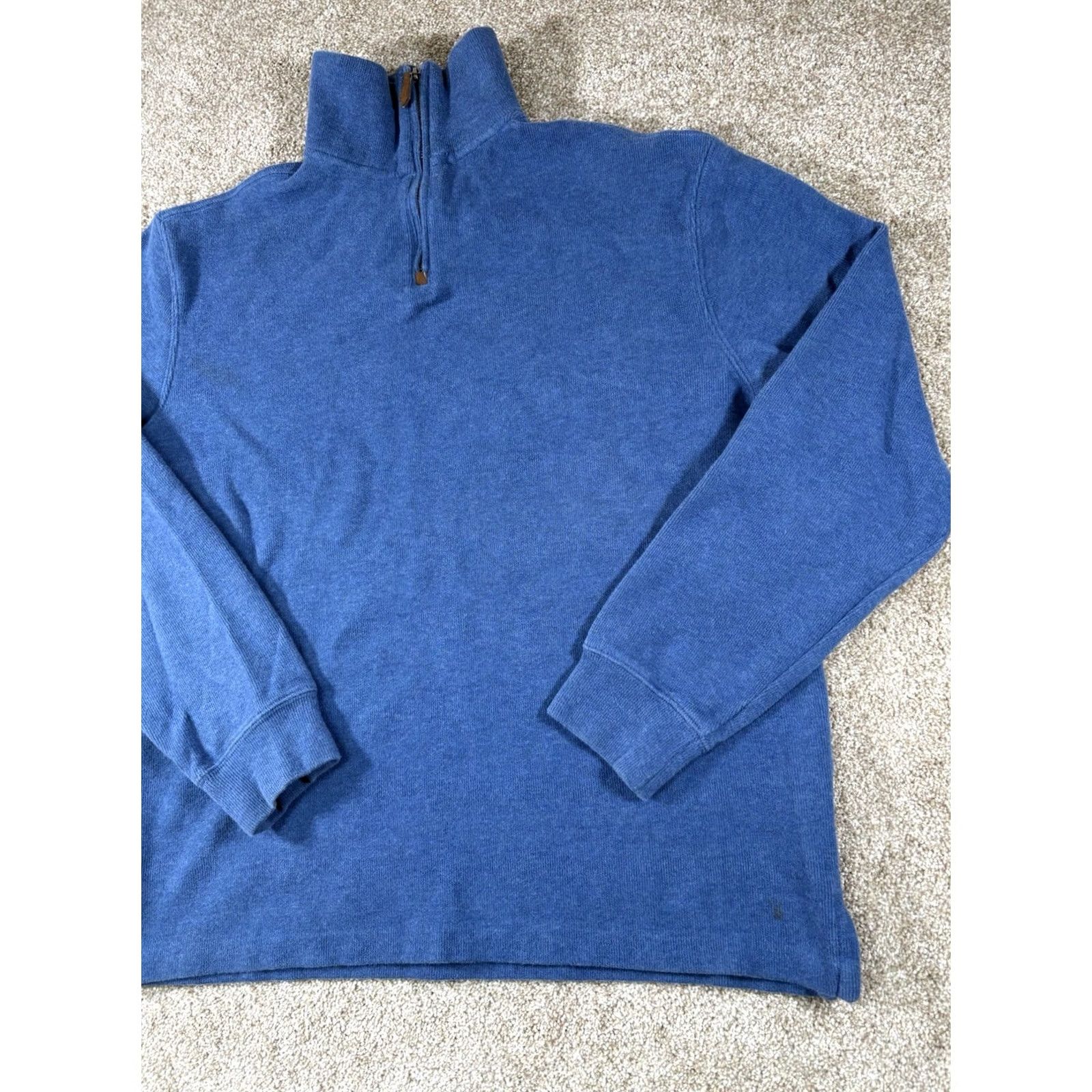 Polo Ralph Lauren VINTAGE Polo Ralph Lauren Quarter Zip Knit Sweater 100% Cotton Mens M Mock Neck Blue Logo 1/4 Zip Regular Wool? Size US M / EU 48-50 / 2 - 3 Thumbnail